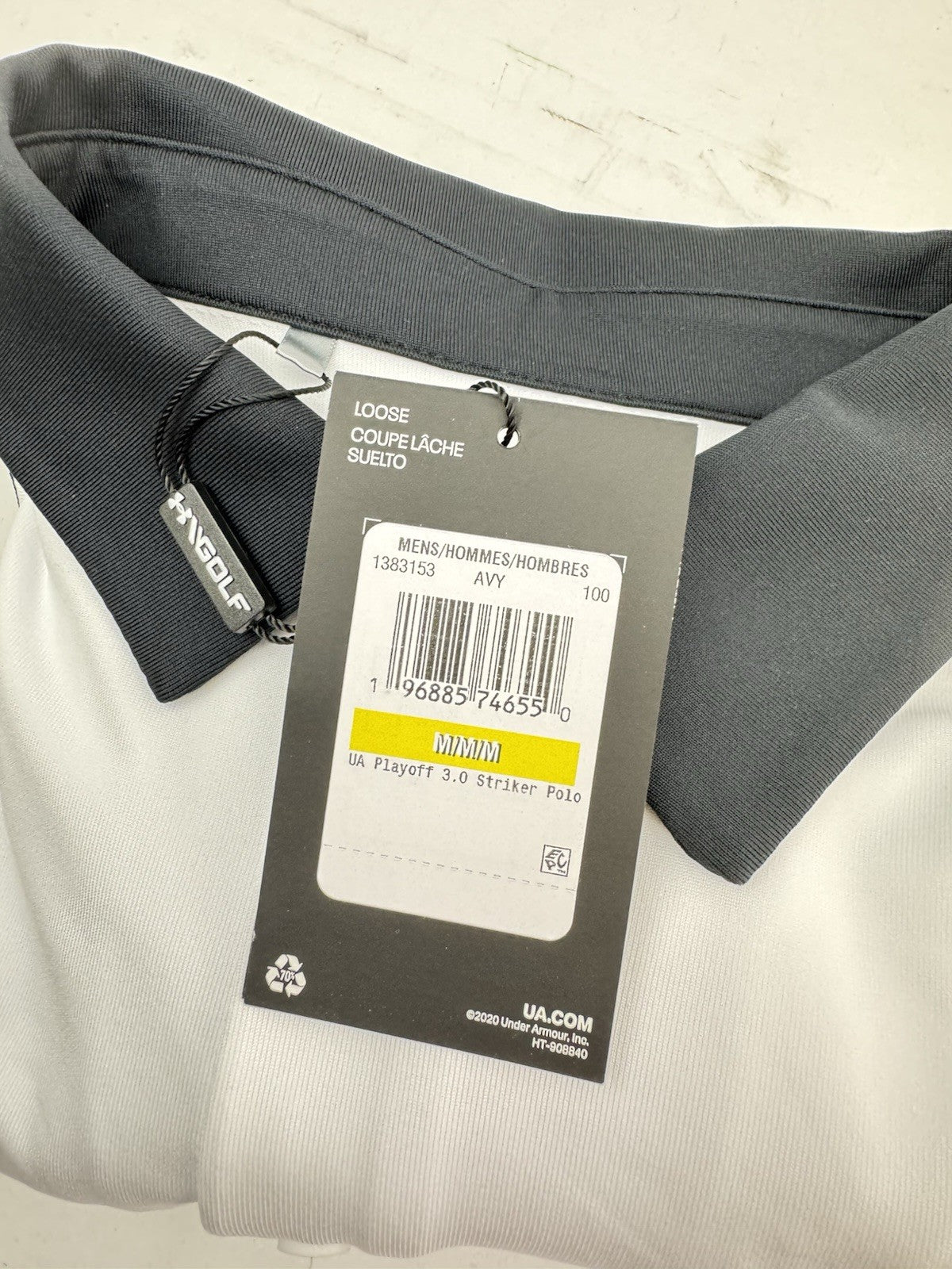 Under Armour Playoff 3.0 Mens Polo Shirt Striker /UK Medium /Loose Fit /199739