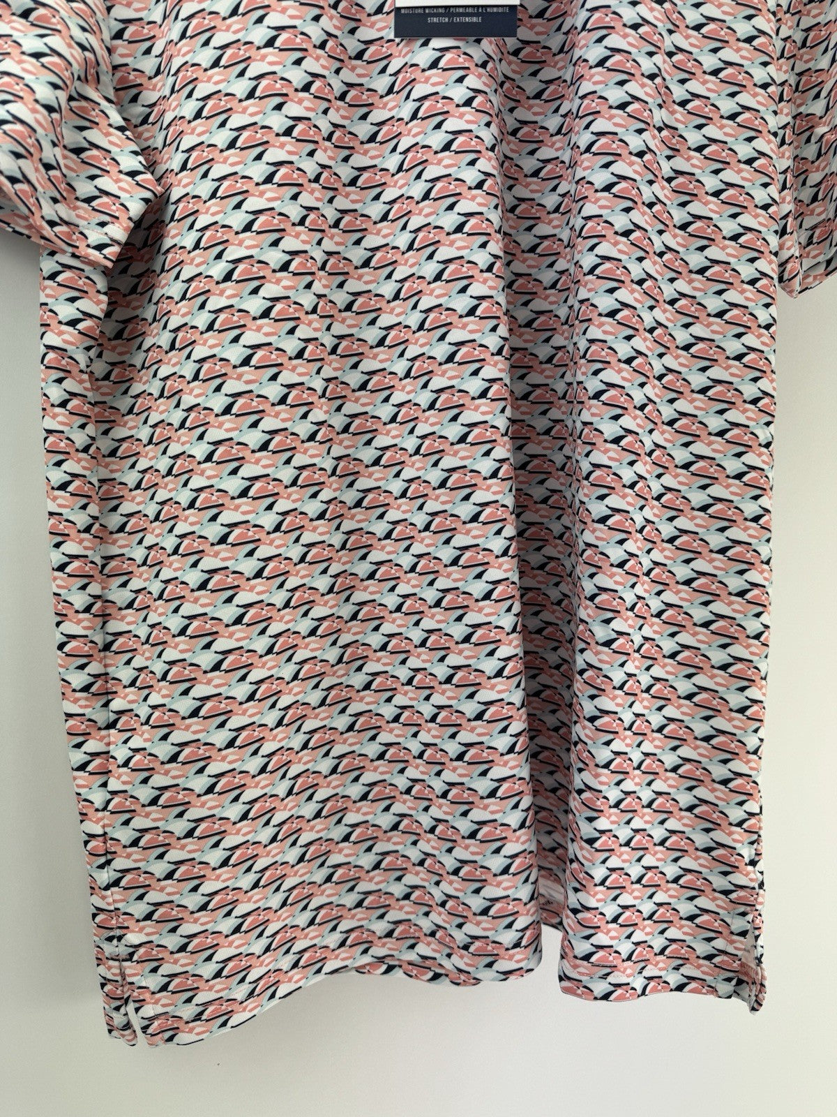 Men’s Original Penguin Layered Umbrella Print Polo Shirt Size Medium/ 311129