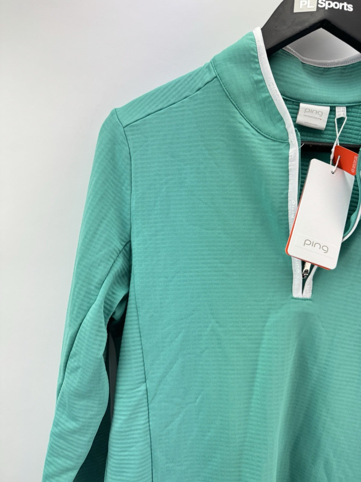 Ping Golf Ladies Abigale Pullover Lyla Size UK 12 /1/4 Zip /Aqua /New /285422