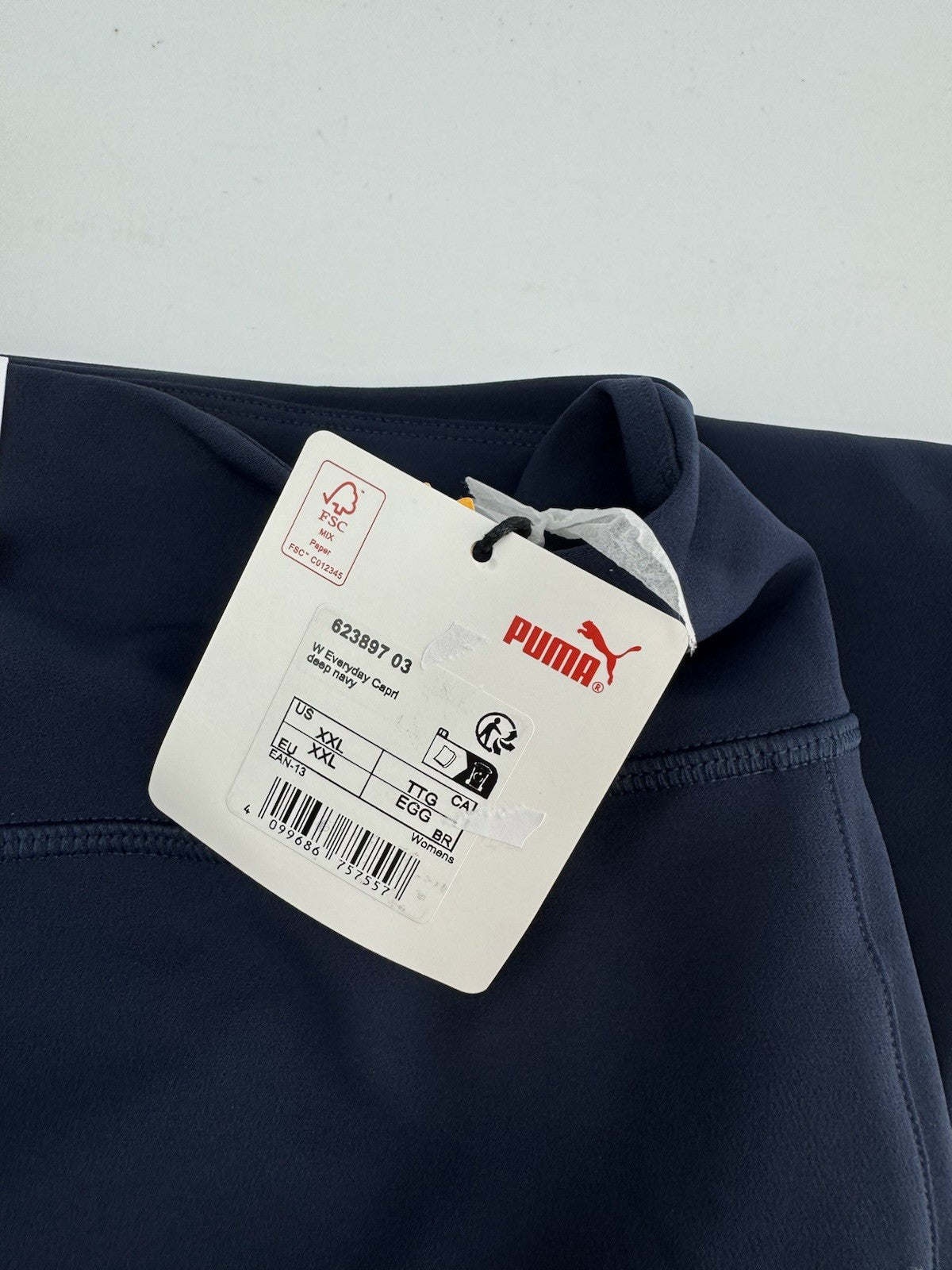 Womens Puma Golf Everyday Capri Trousers Navy Size UK XXL High-Rise /300883