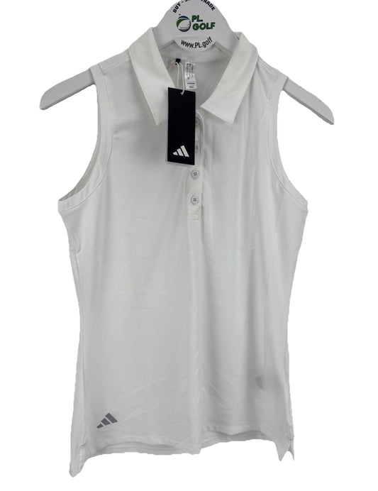 adidas Ultimate365 Women’s Golf White Sleeveless Polo Shirt Size Small/ 318120