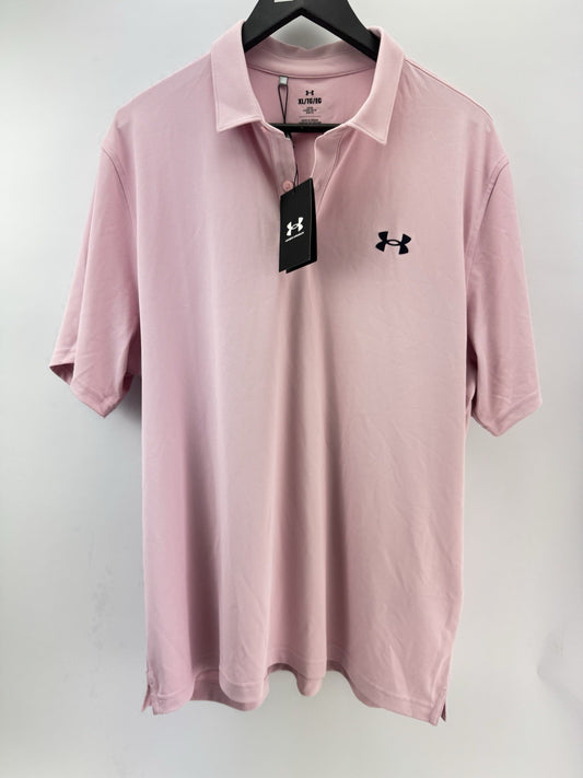 Under Armour Golf Polo T2G Pique Mens UK XL /Pink /New /285170