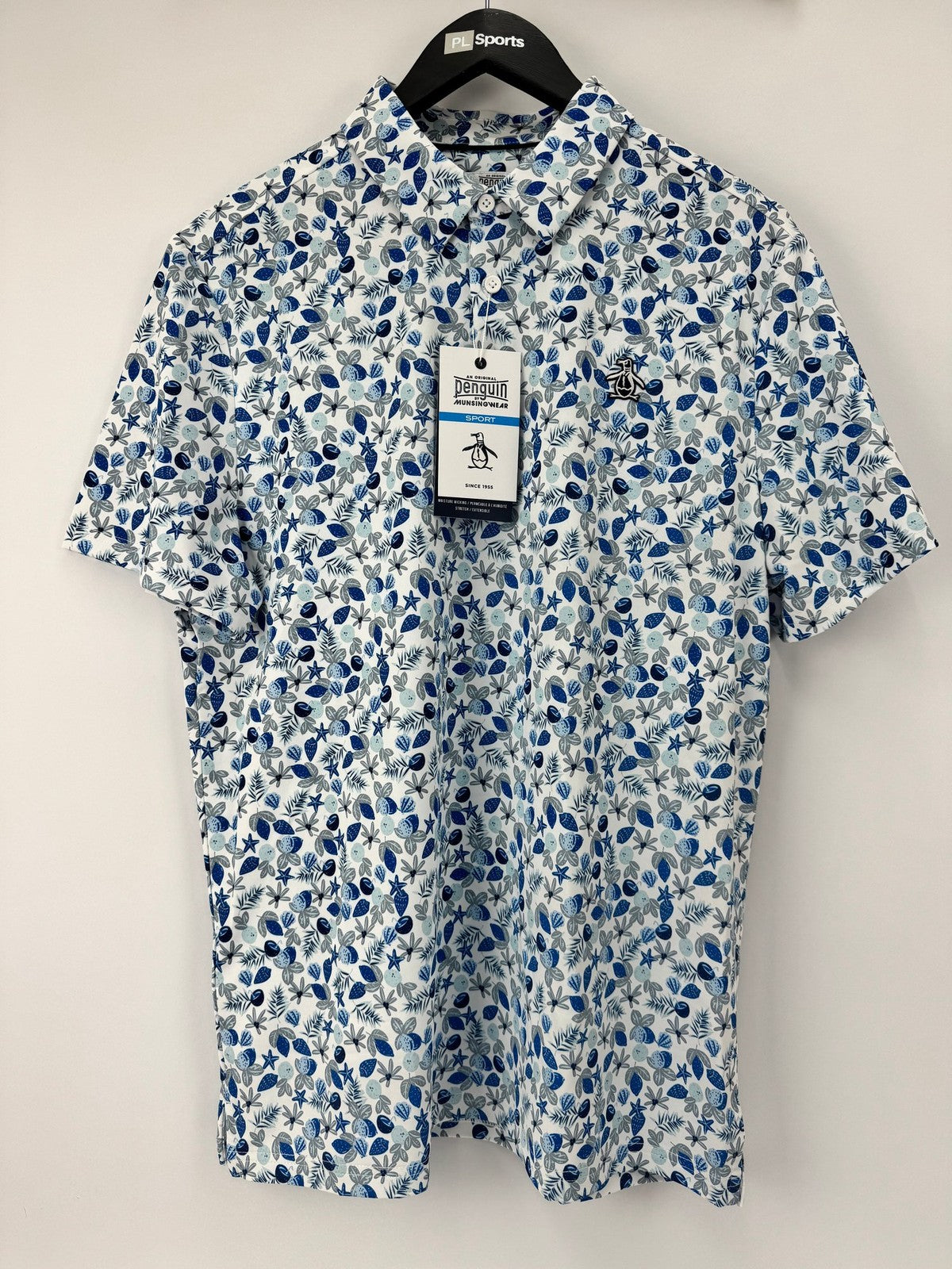 Original Penguin Mens Bright White Golf Polo Shirt Size Medium /337292