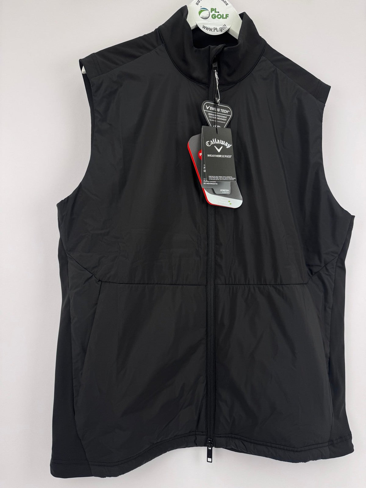 Callaway Weather Series Golf Wind Vest Men's Size Large Black Lightweight/323933