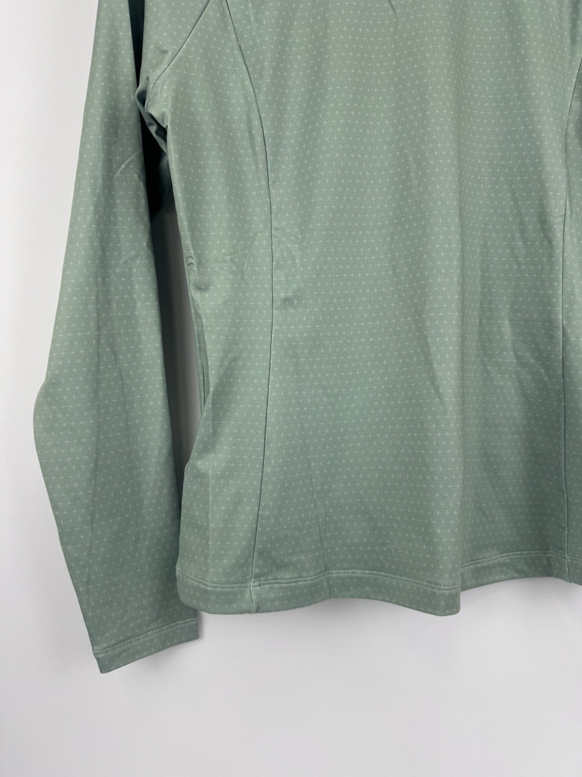 Ping Jasmine Golf Jumper Women's UK Size 6 Green Multi Long Sleeve Zip Up/3151311