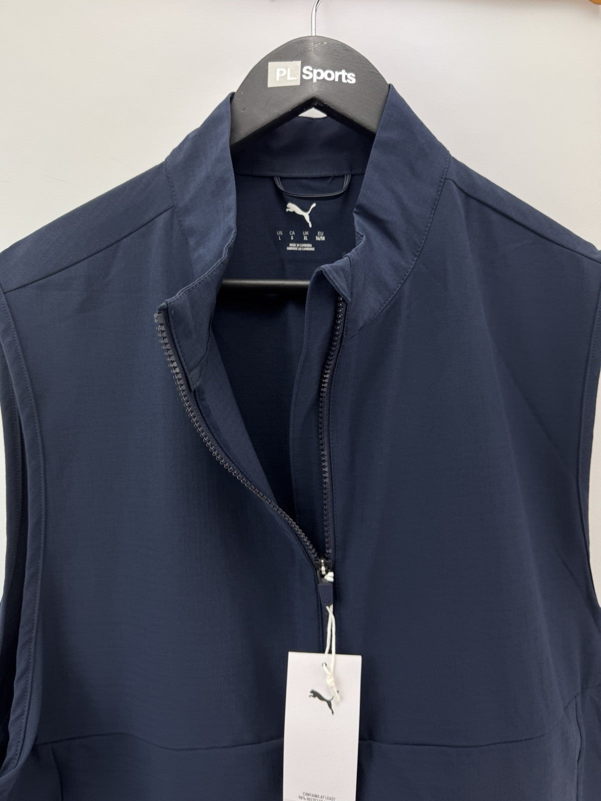 Puma Golf Pullover Vest Ripguard 1/4 Zip /UK XL /Navy /New /295343