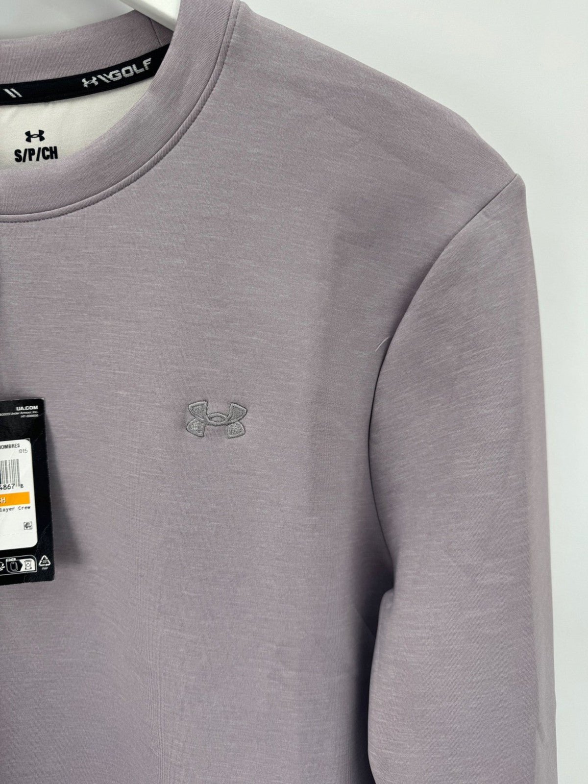 Under Armour UA Drive Midlayer Crew Men's Size Small Purple Sweatshirt/365022