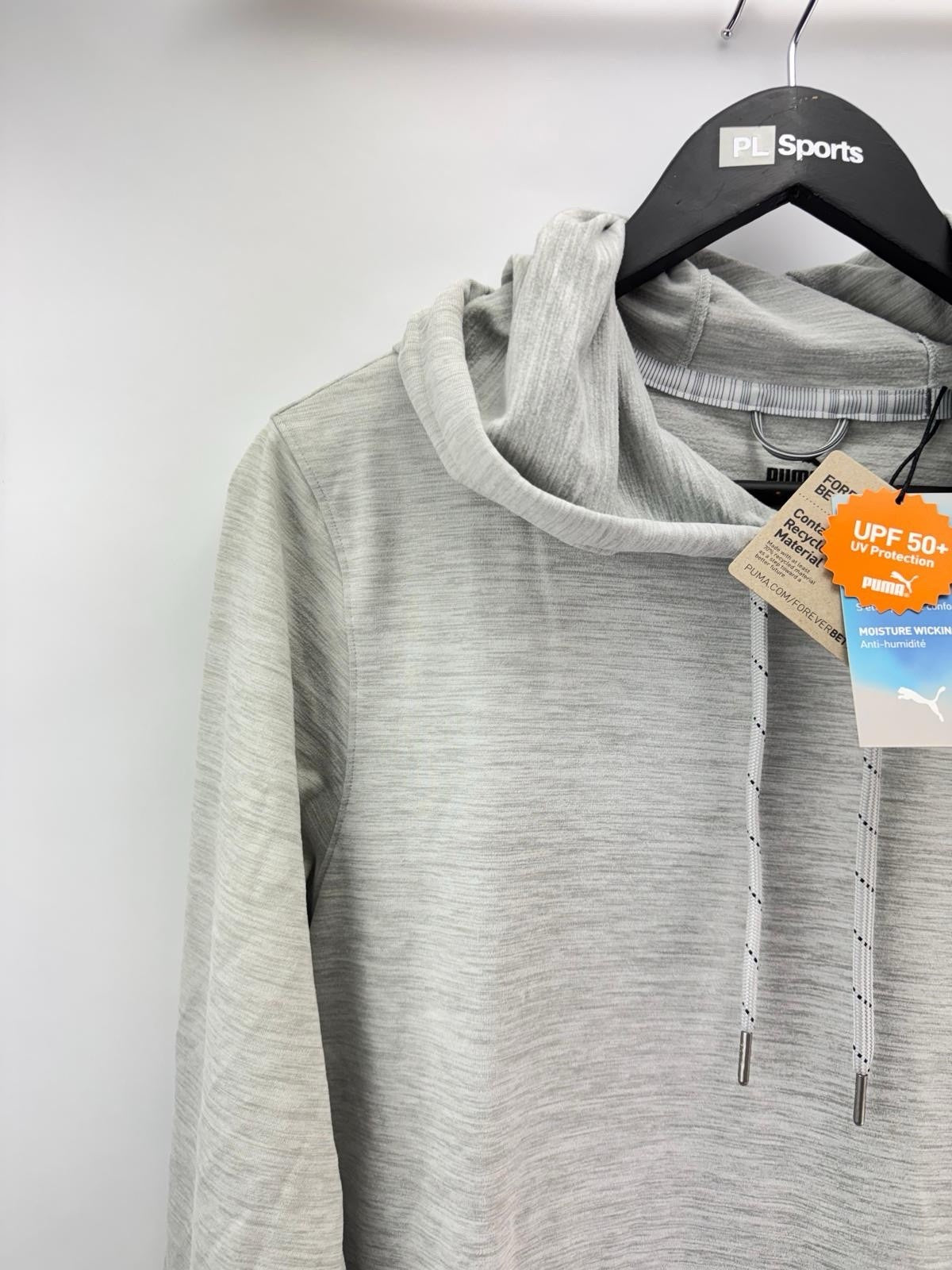 Puma Golf Hoodie Cloudspun Patch Mens UK Small /Grey /New / 307682