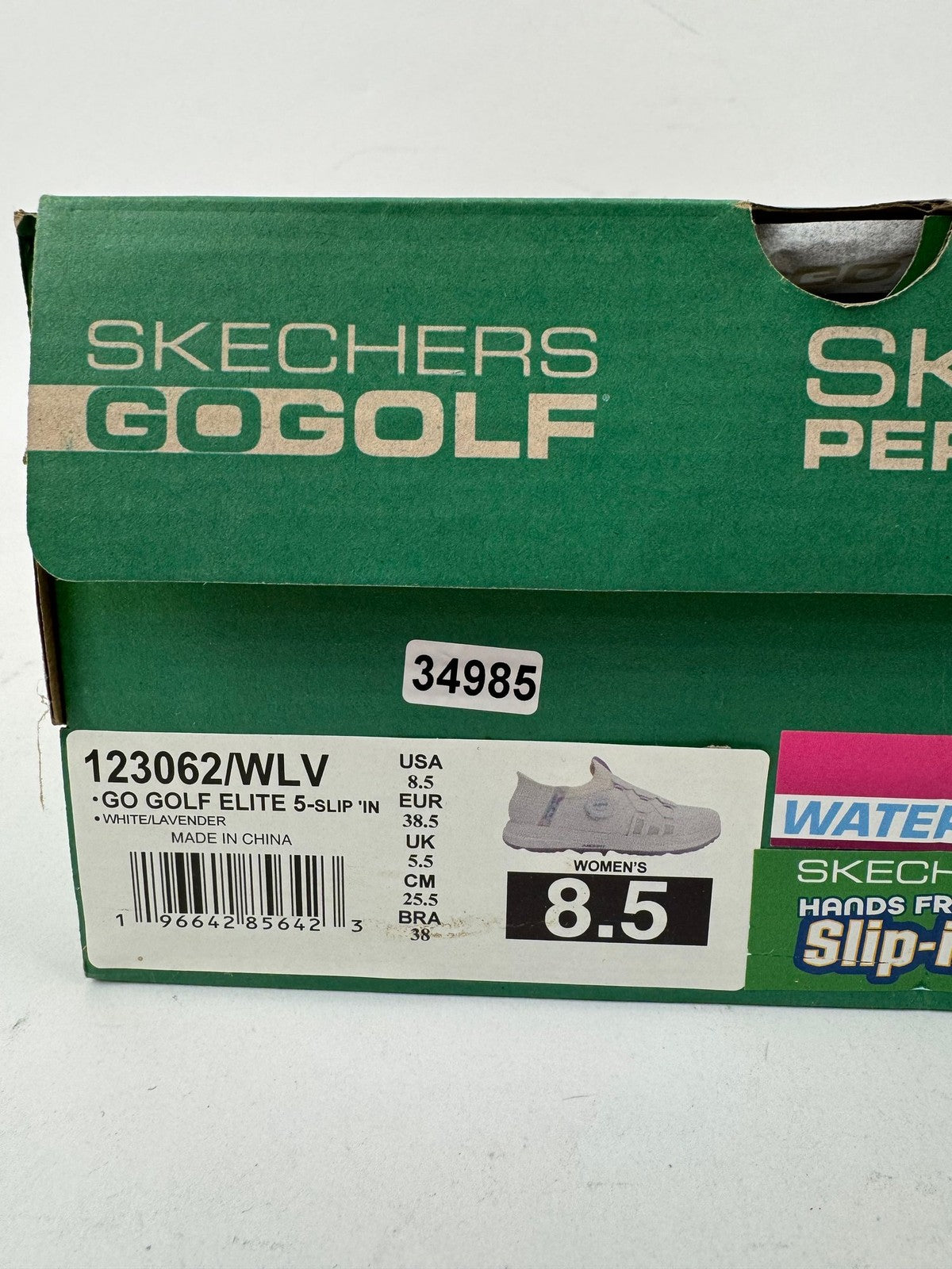 Skechers Go Golf Elite 5 Slip In Women's Size 5.5 White Lavender Arch Fit/349851