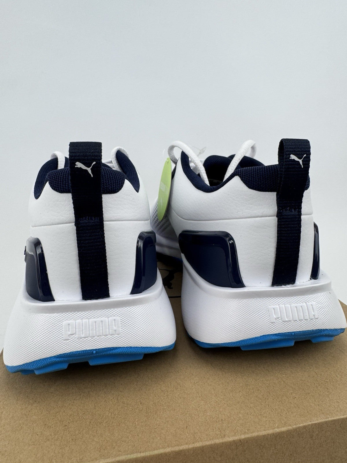 Puma Fusion Plus SL Golf Shoes Men's UK 8 White Deep Navy Waterproof/320734