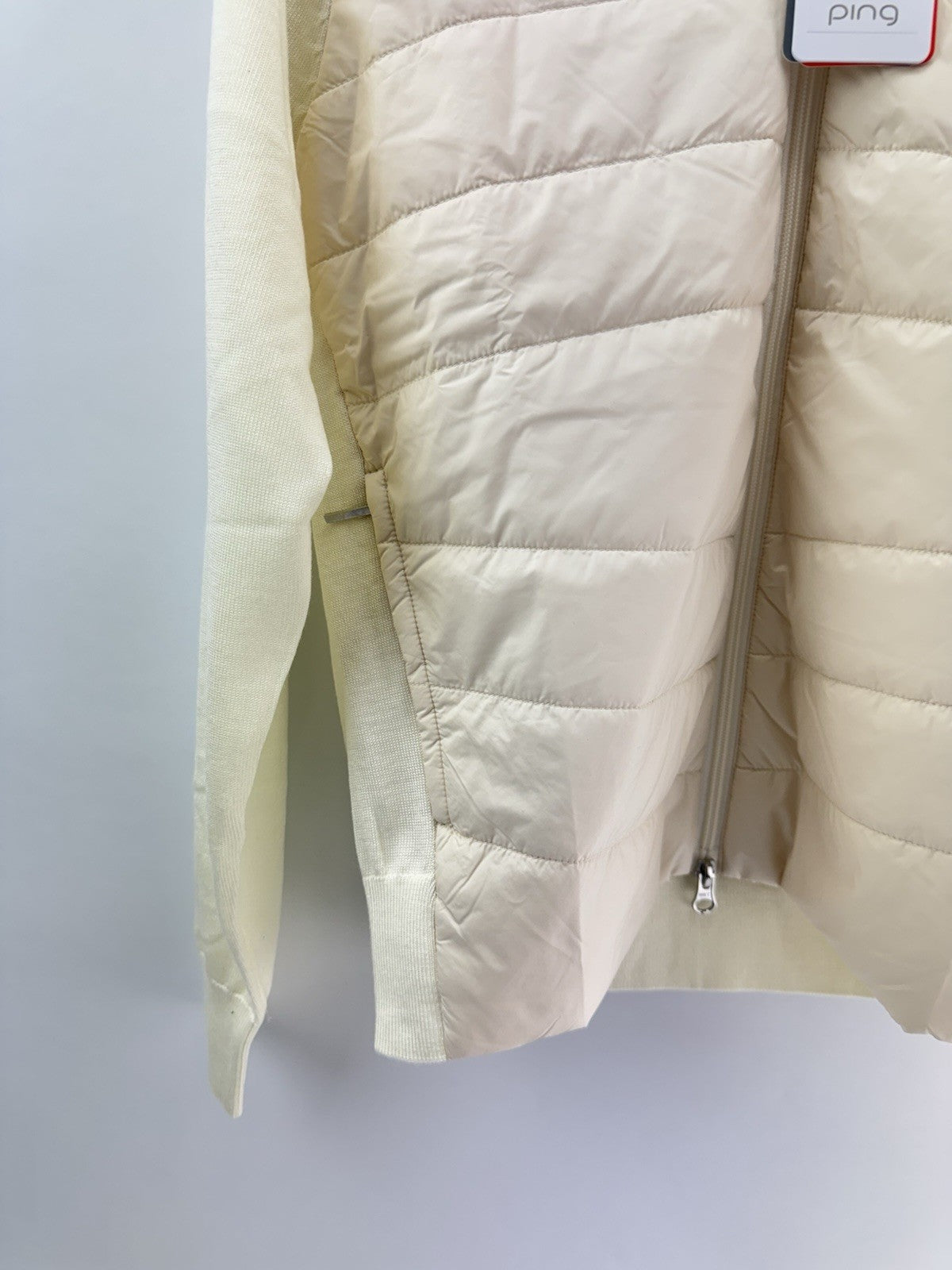Ping Golf Ladies Jacket Fran Hybrid Full Zip UK 10 /Cream /New /279771