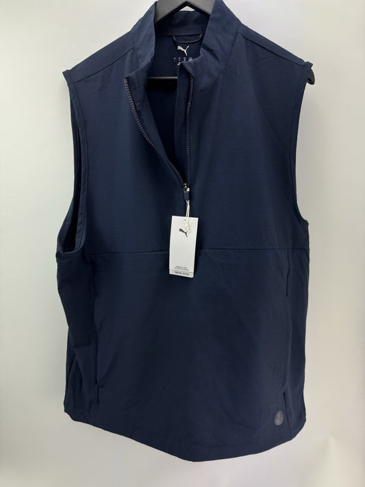 Puma Golf Pullover Vest Ripguard 1/4 Zip /UK XL /Navy /New /295340
