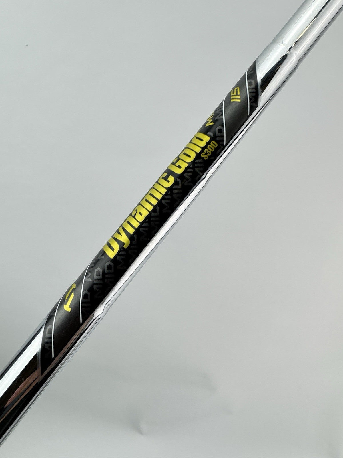 Dynamic Gold 115 Iron Shaft Mid S300 Stiff Flex Steel 36” /0.355 Tapered /294163