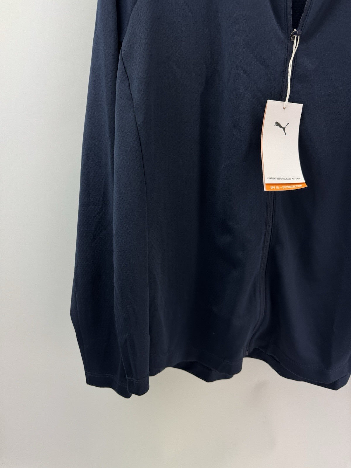 Womens Puma Lightweight Full Zip Knitted Golf Jacket Deep Navy Size XL/ 300812