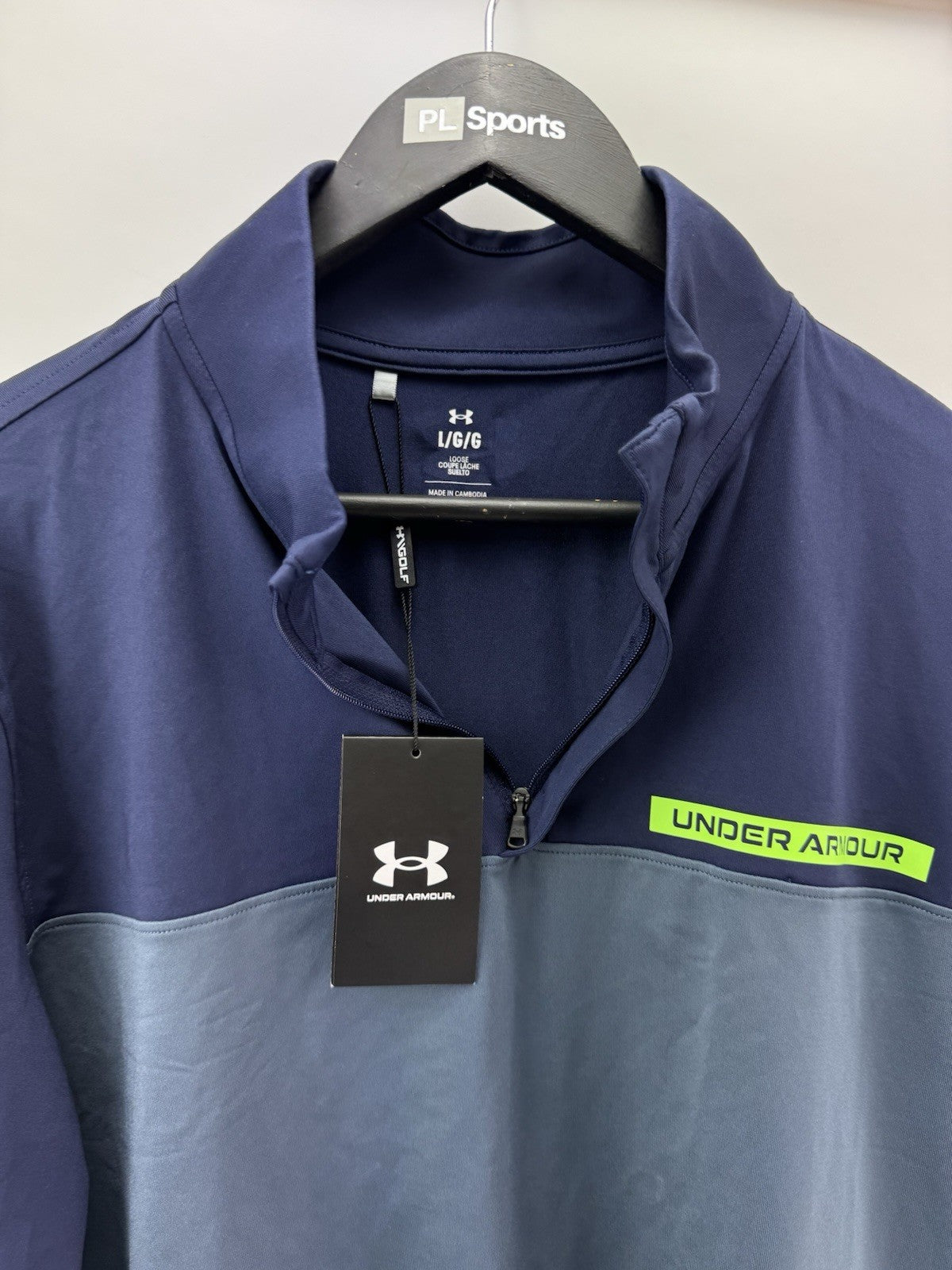 Under Armour Golf Pullover T2G 1/4 Zip Navy /Mens UK Large /New /294803
