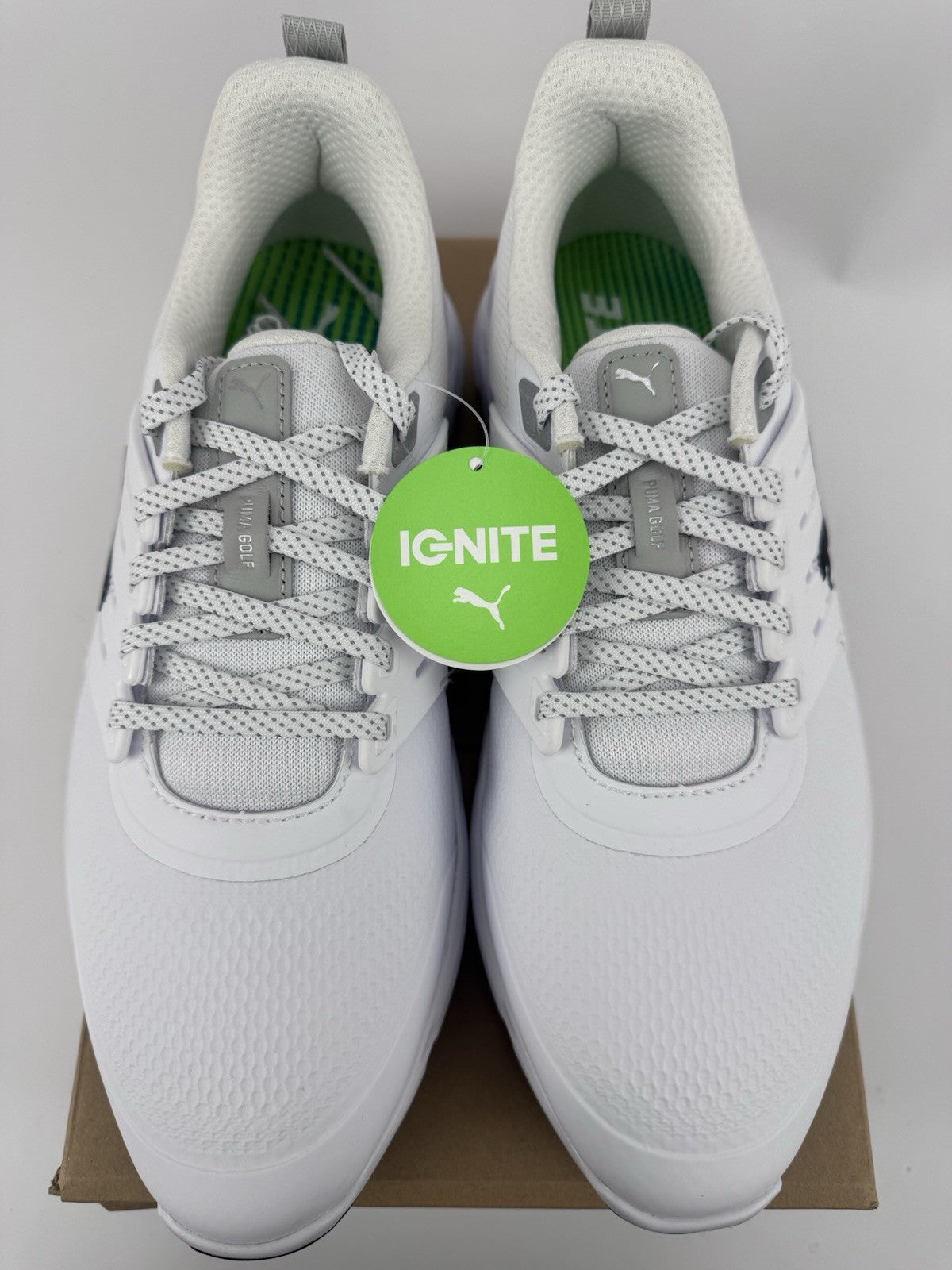 Puma Ignite Elevate 2 Tour Men's Golf Shoes Size UK 8 White Waterproof/322983