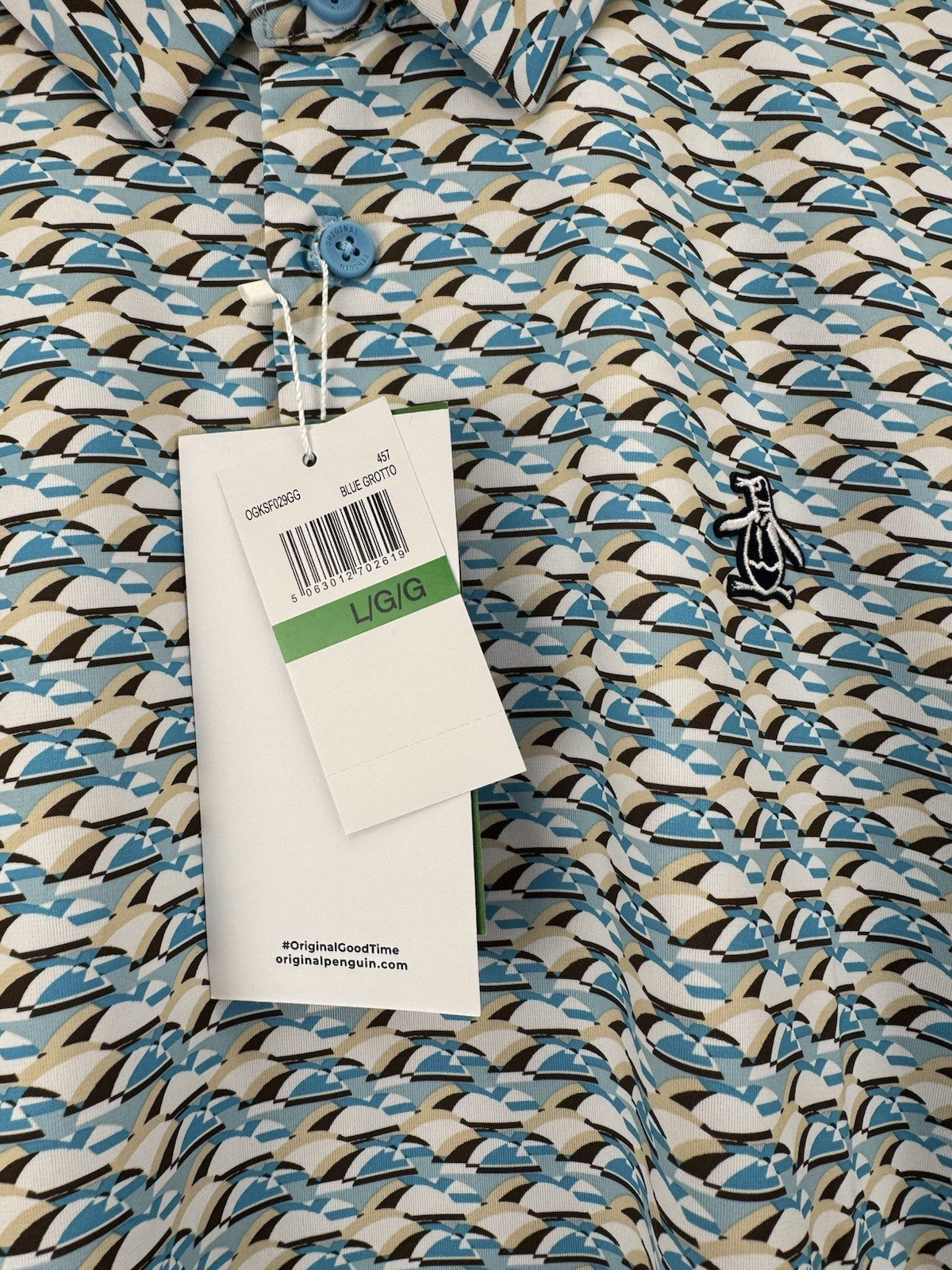 Men’s Original Penguin Layered Umbrella Golf Polo Shirt Size UK Large/ 3528912