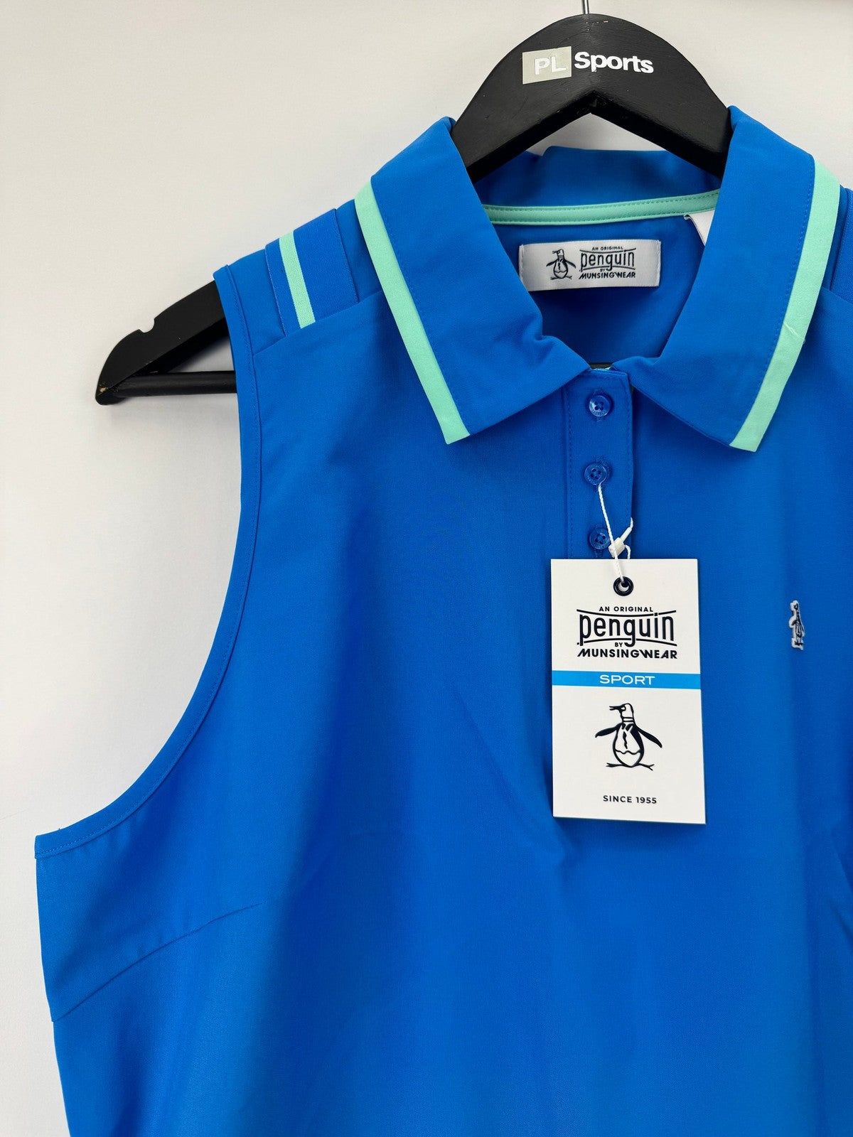 Original Penguin Sport Women's Golf Sleeveless Polo Size L French Blue/337443
