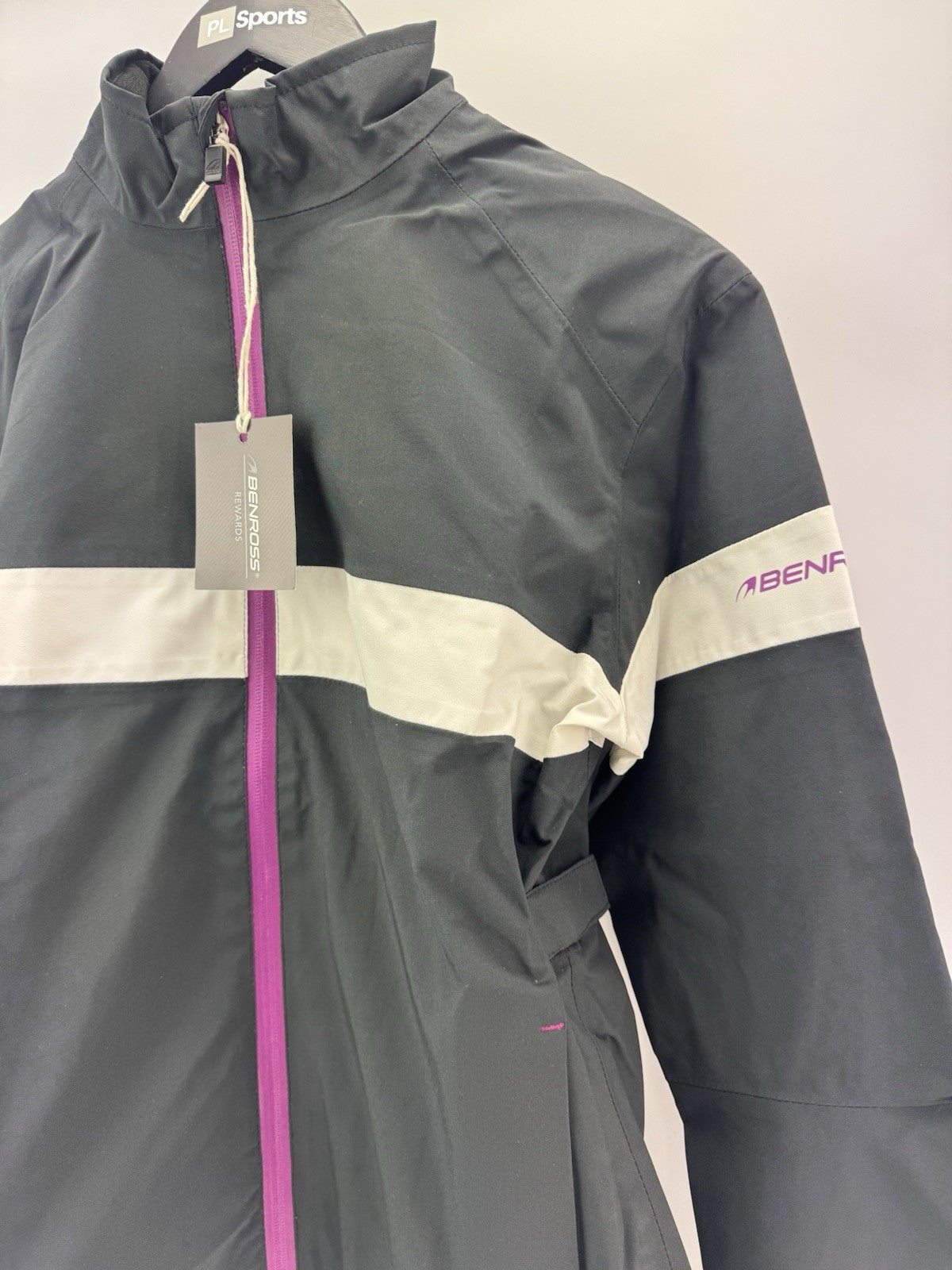 Ladies Benross Pearl Hydro Pro Black Rain Jacket UK Size 10/ Brand New/ 309272