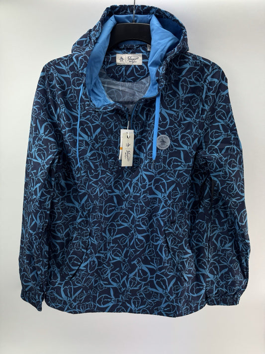 Penguin Golf Trademark Printed Wind Jacket 1/4 Zip Pullover UK Small /New /252450