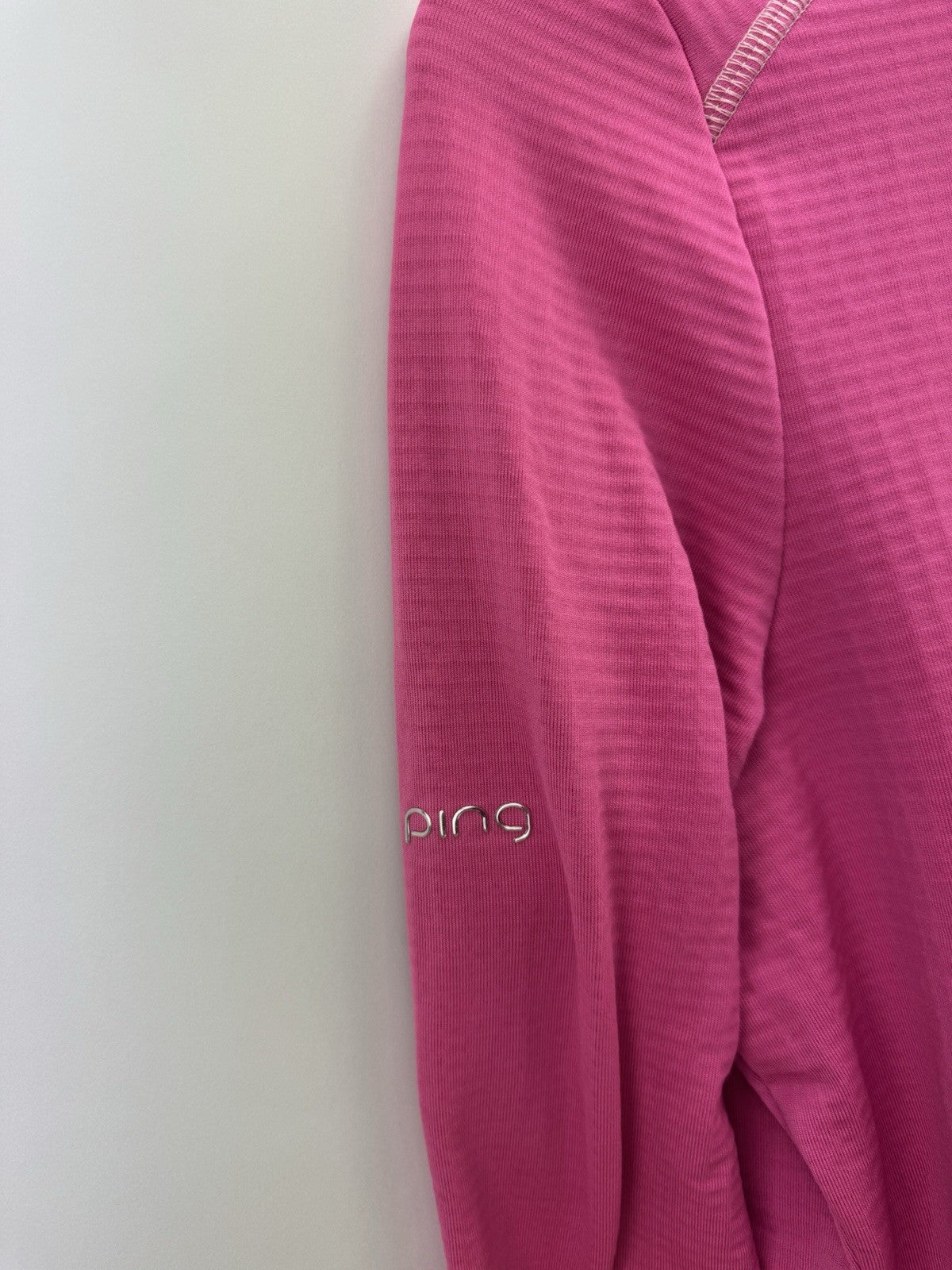 Ping Sonya Zip Neck Ladies Pullover Sweater Size 10/ Flamingo Pink/ New/ 309114