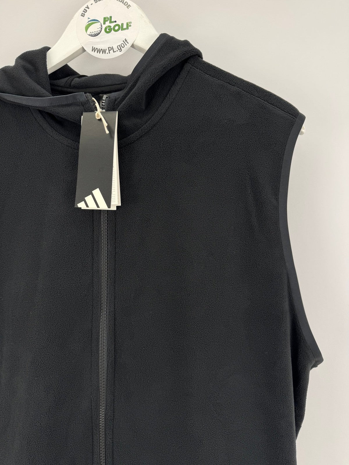 Adidas Ultimate365 Hoodie Vest Men's Size XL Black Fleece Sleeveless /325622