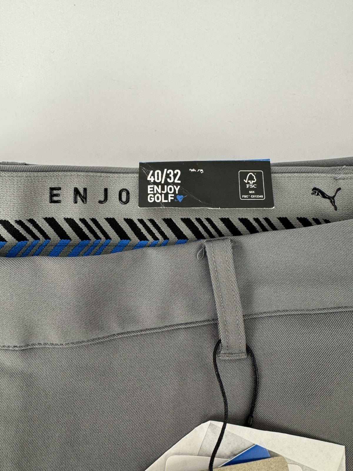 Puma Dealer Tailored Fit Golf Trousers Grey Mens Size 40/32 Slate Sky Golf/353912
