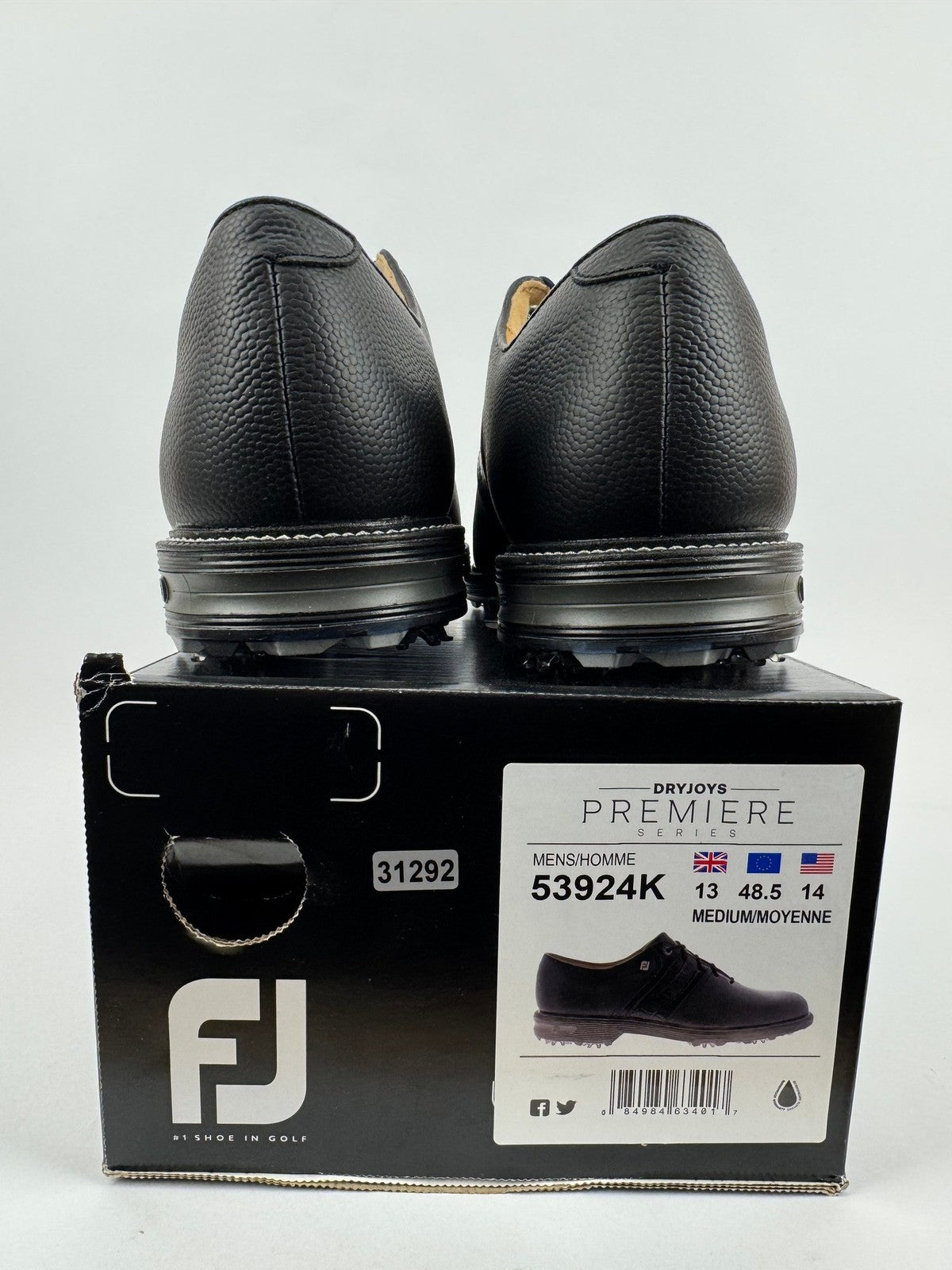 FootJoy DryJoys Premiere Series Men's Golf Shoes Black Size UK 13 /312927
