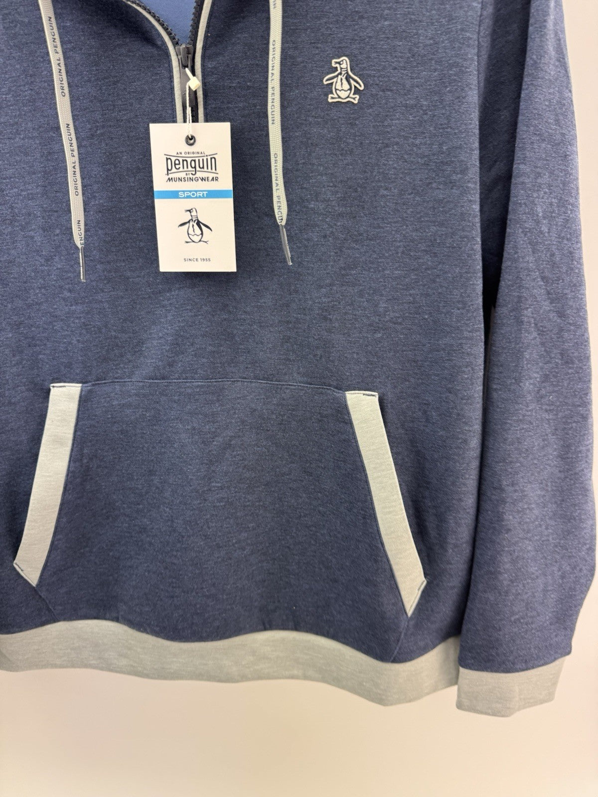 Original Penguin Golf Hoodie Earl Colour Block UK Medium /Navy /New /252146