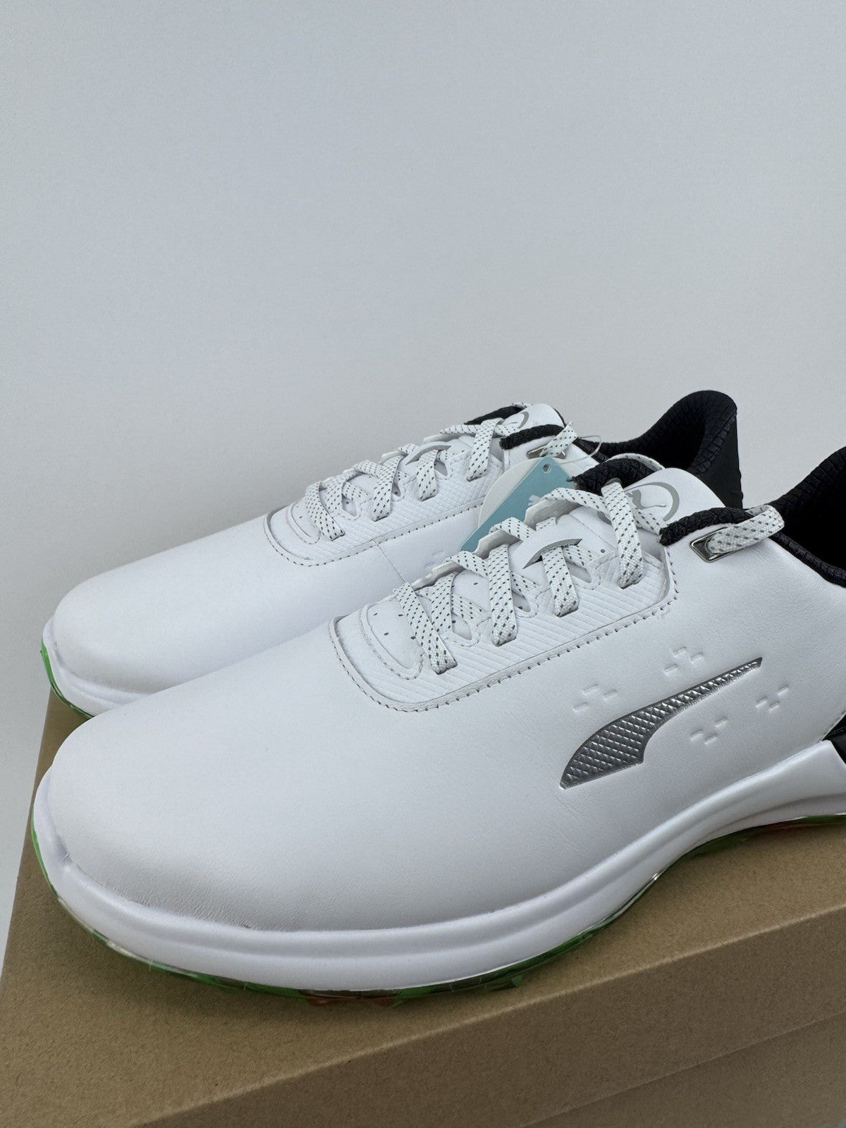 Puma Phantomcat Nitro Men's Golf Shoes Size UK 8.5 White Black Fluro/323433