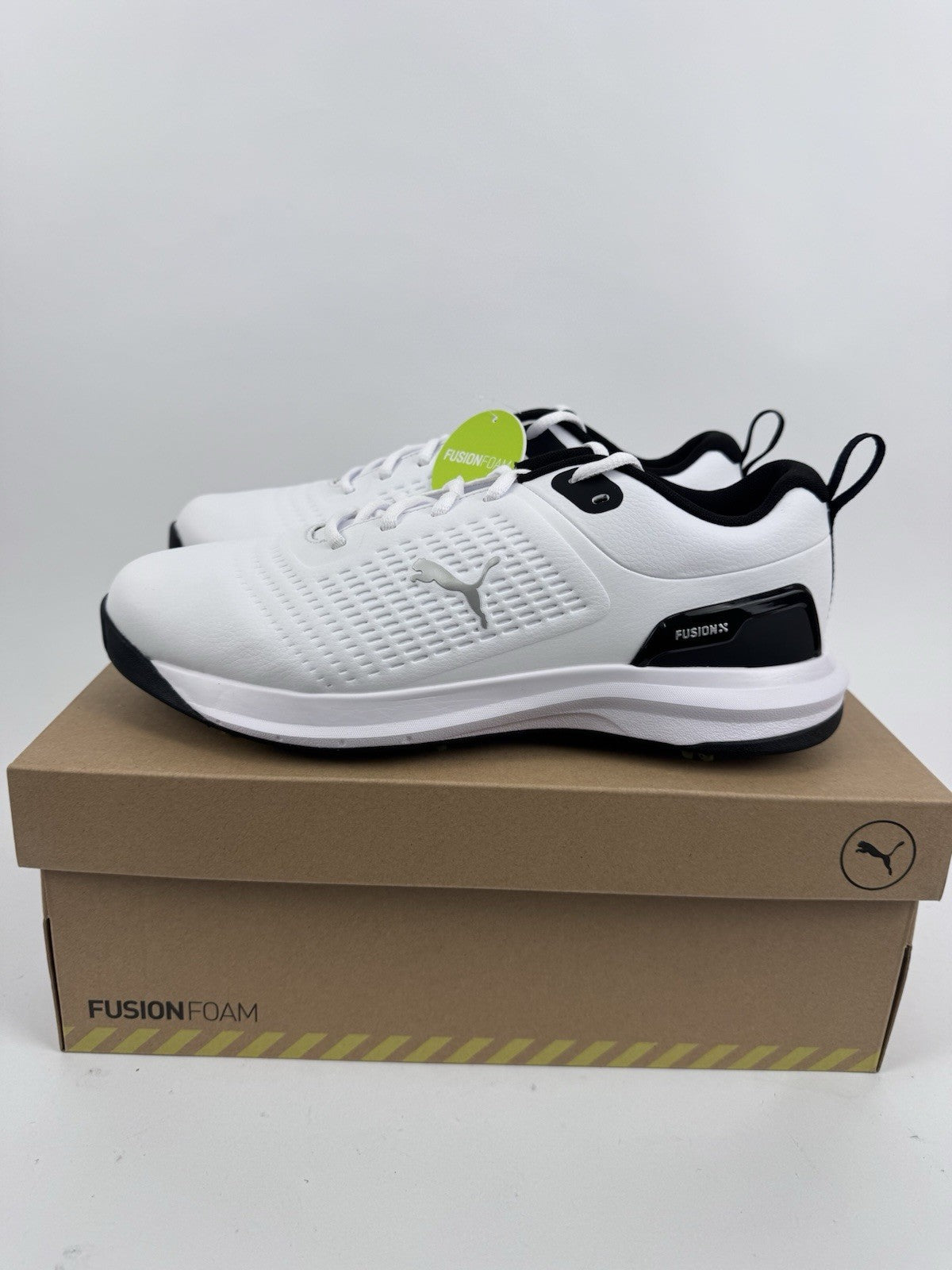 Puma Fusion Foam Fusion Plus Golf Shoes Mens Size UK 8  White Black/318600