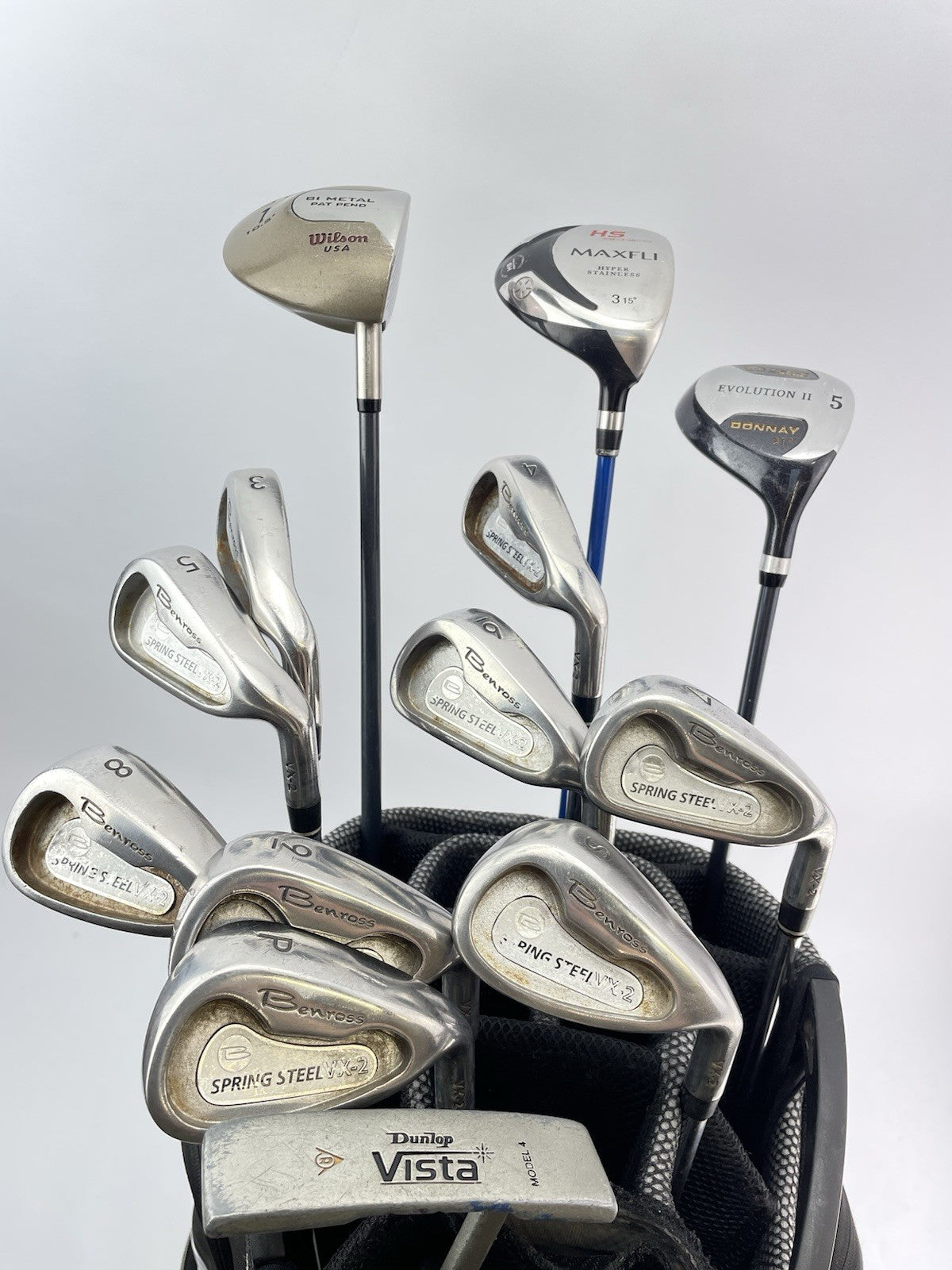 Mens Golf Package Set 13 Clubs Regular Flex /Right /New Grips /Cart Bag /290530