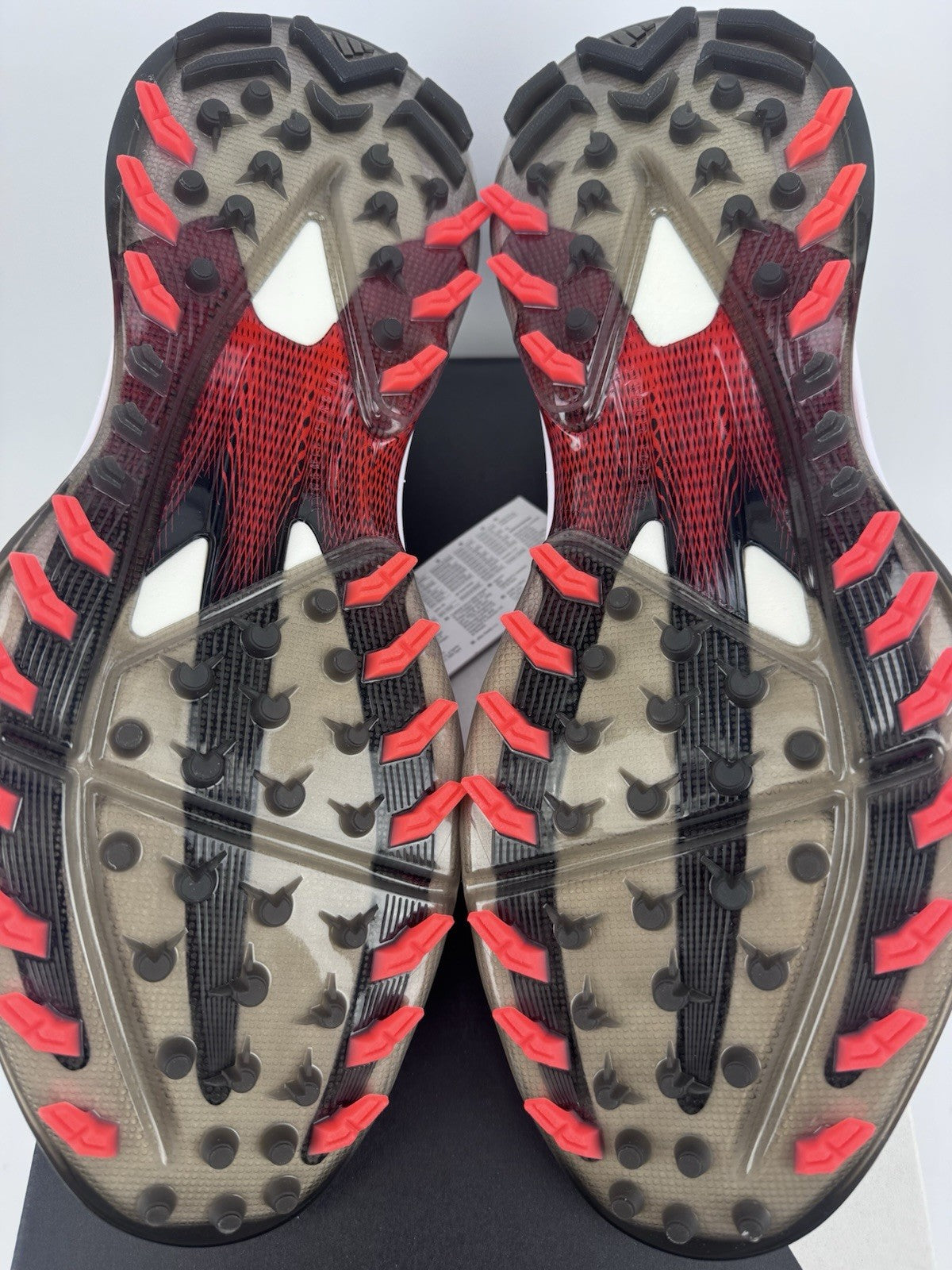 Adidas Adizero ZG Golf Shoes Size Men's UK 10 White Black Red Spikes/314417