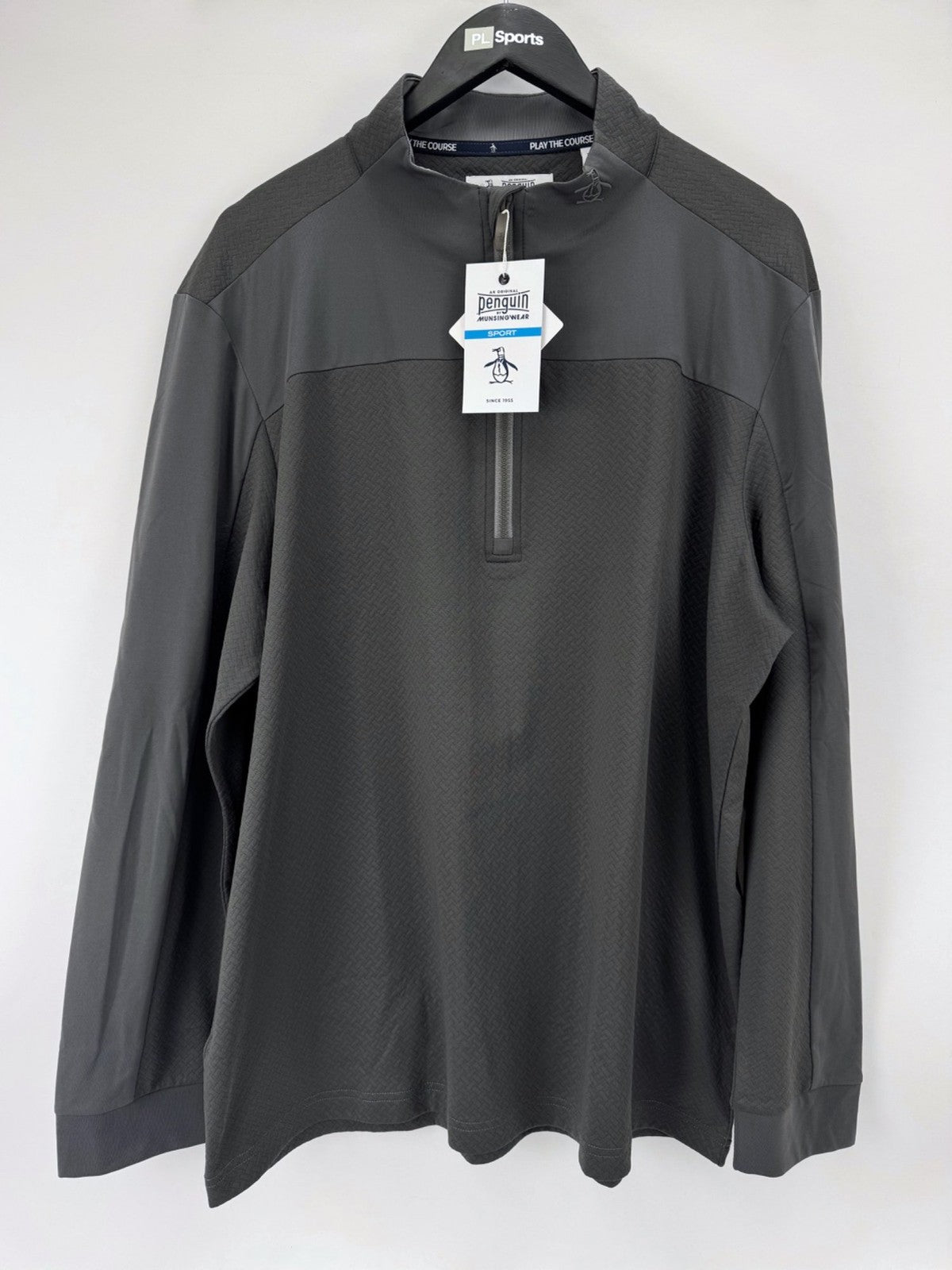 Penguin Golf Quarter Zip Jumper Mens XL Asphalt Grey Lightweight Sport/371210