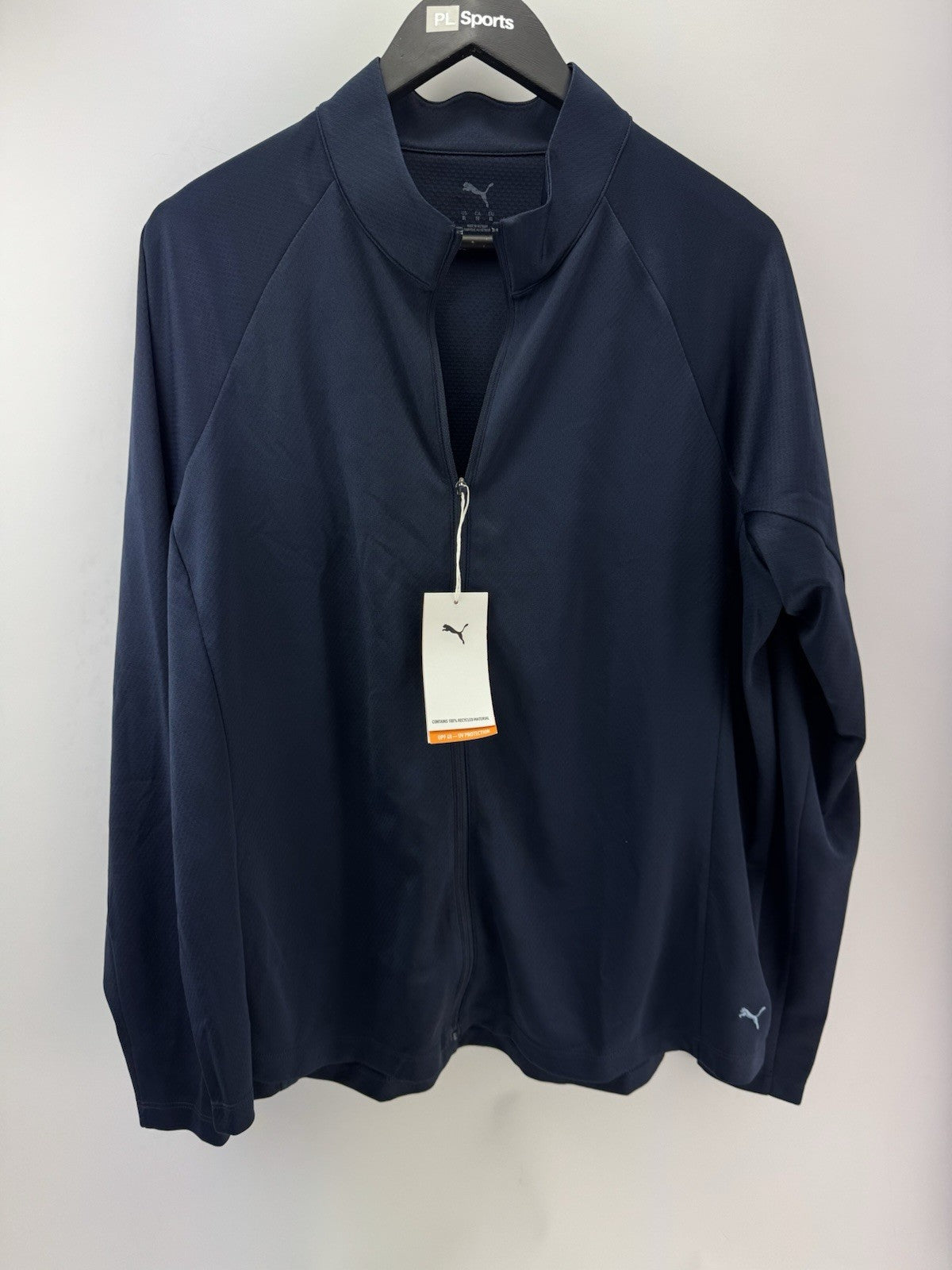 Womens Puma Lightweight Full Zip Knitted Golf Jacket Deep Navy Size XL/ 300810