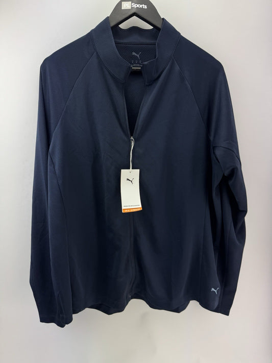Womens Puma Lightweight Full Zip Knitted Golf Jacket Deep Navy Size XL/ 300810