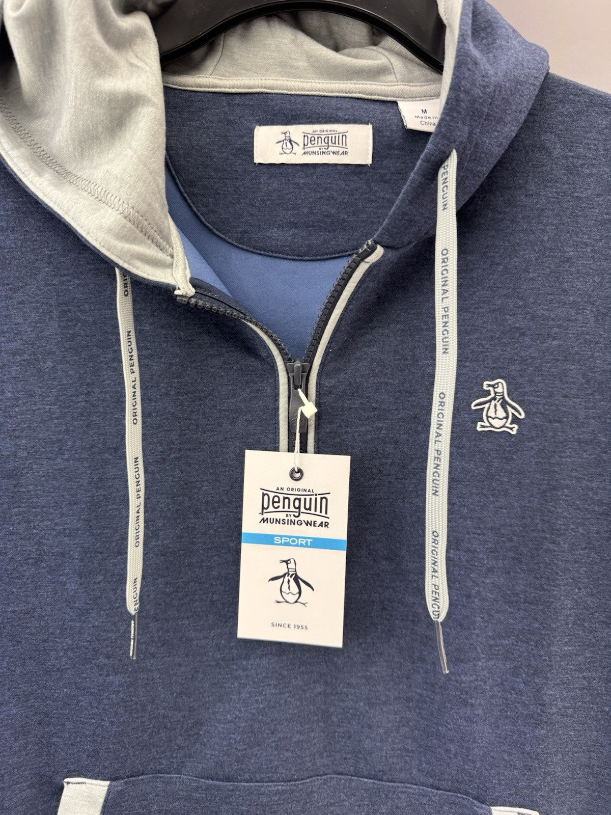 Original Penguin Golf Hoodie Earl Colour Block UK Medium /Navy /New /252147