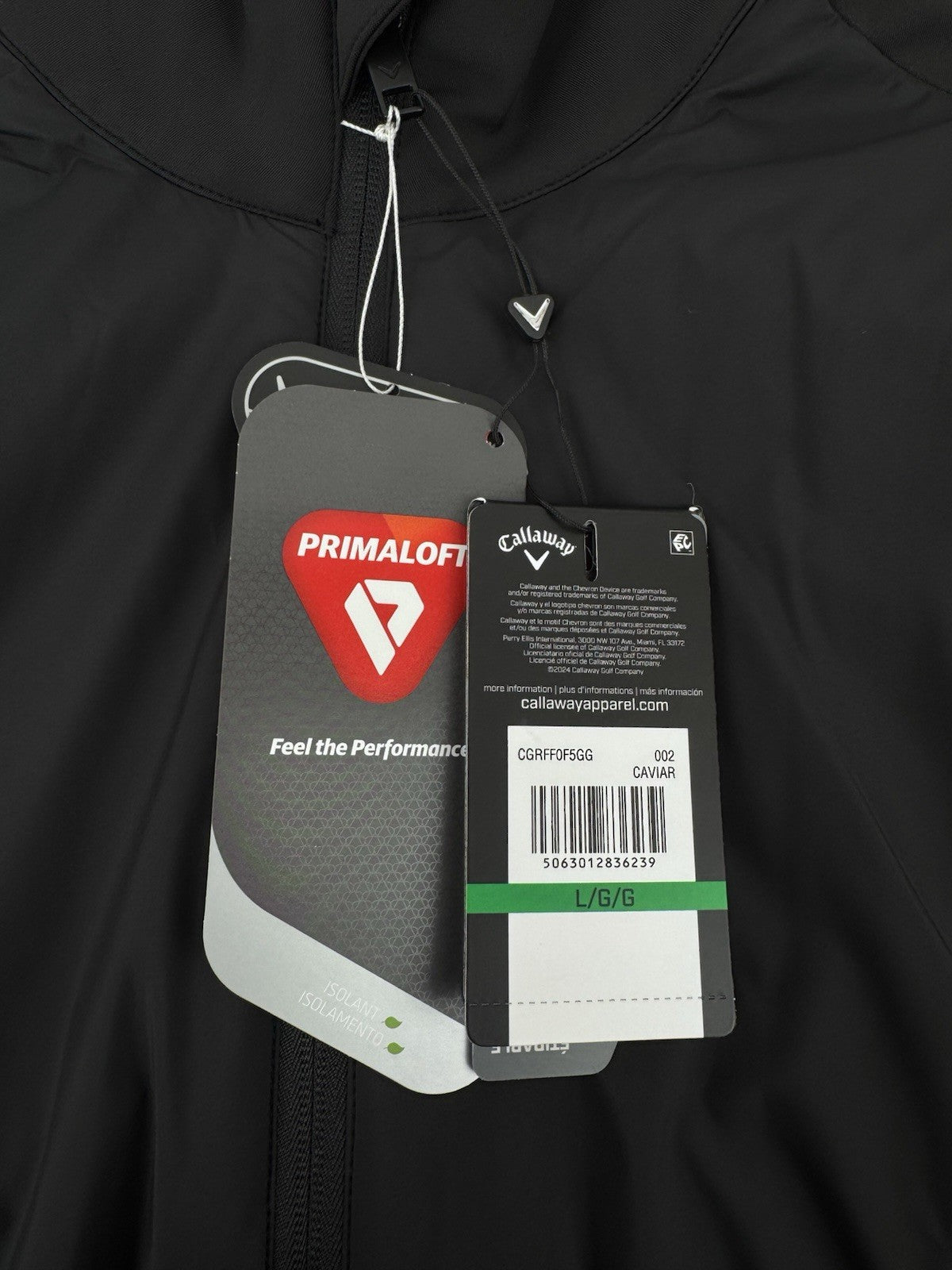 Callaway Weather Series Mens Golf Jacket Black Caviar Size Large/323906