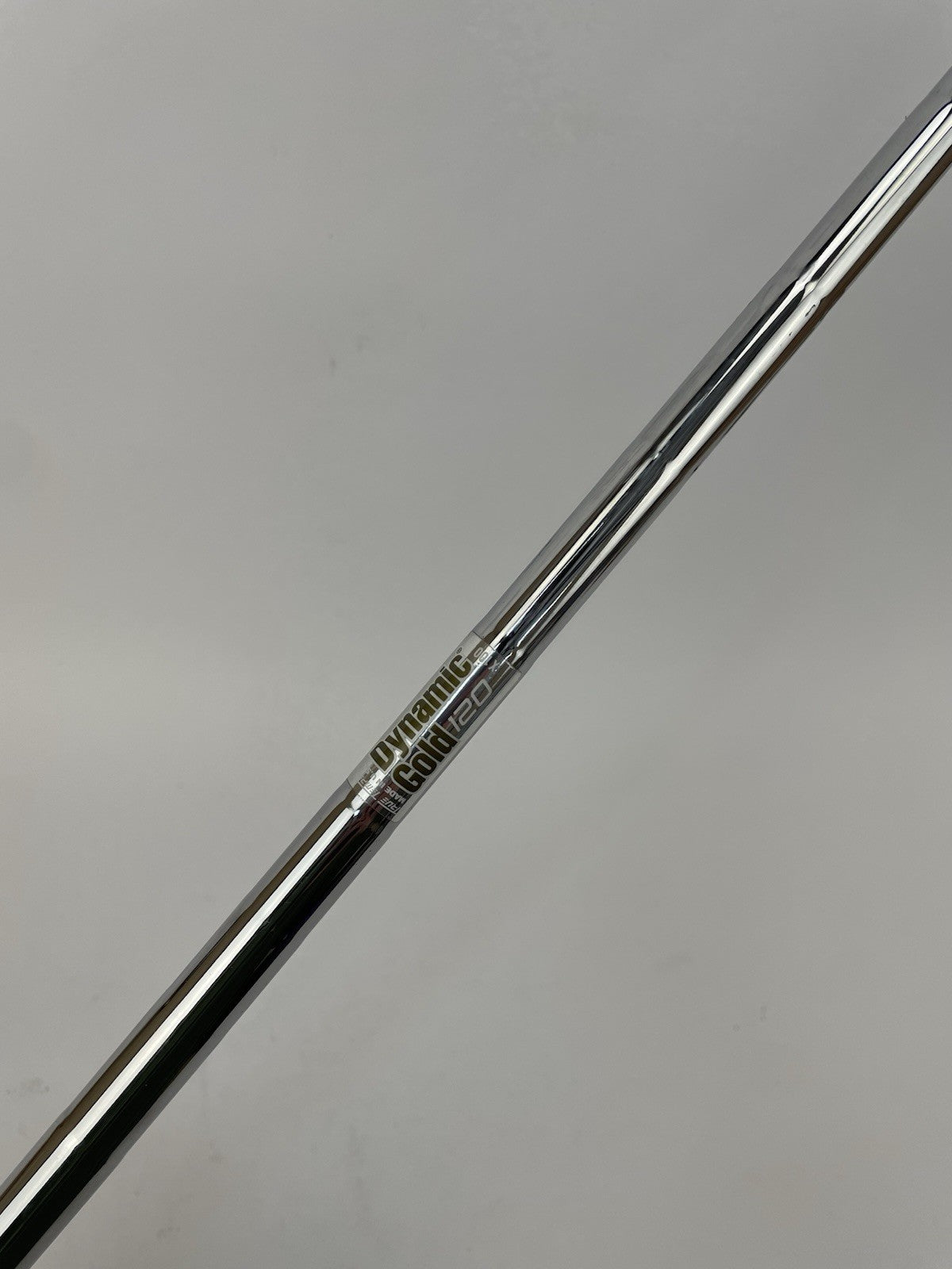 Dynamic Gold 120 Iron Shaft X100 X Flex Steel Pured 35.25” /0.355 Tapered /343840