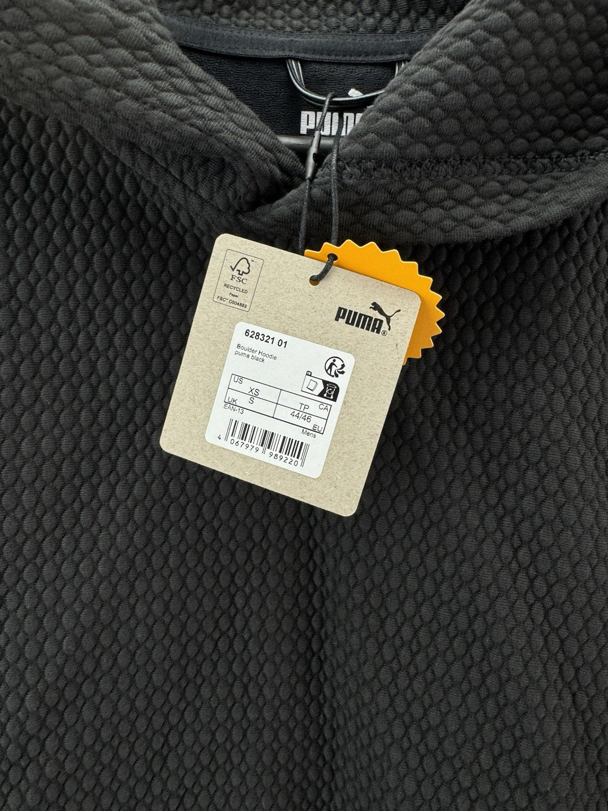 Puma Golf Mens Hoodie Boulder Pullover UK Small /Black /New /284916