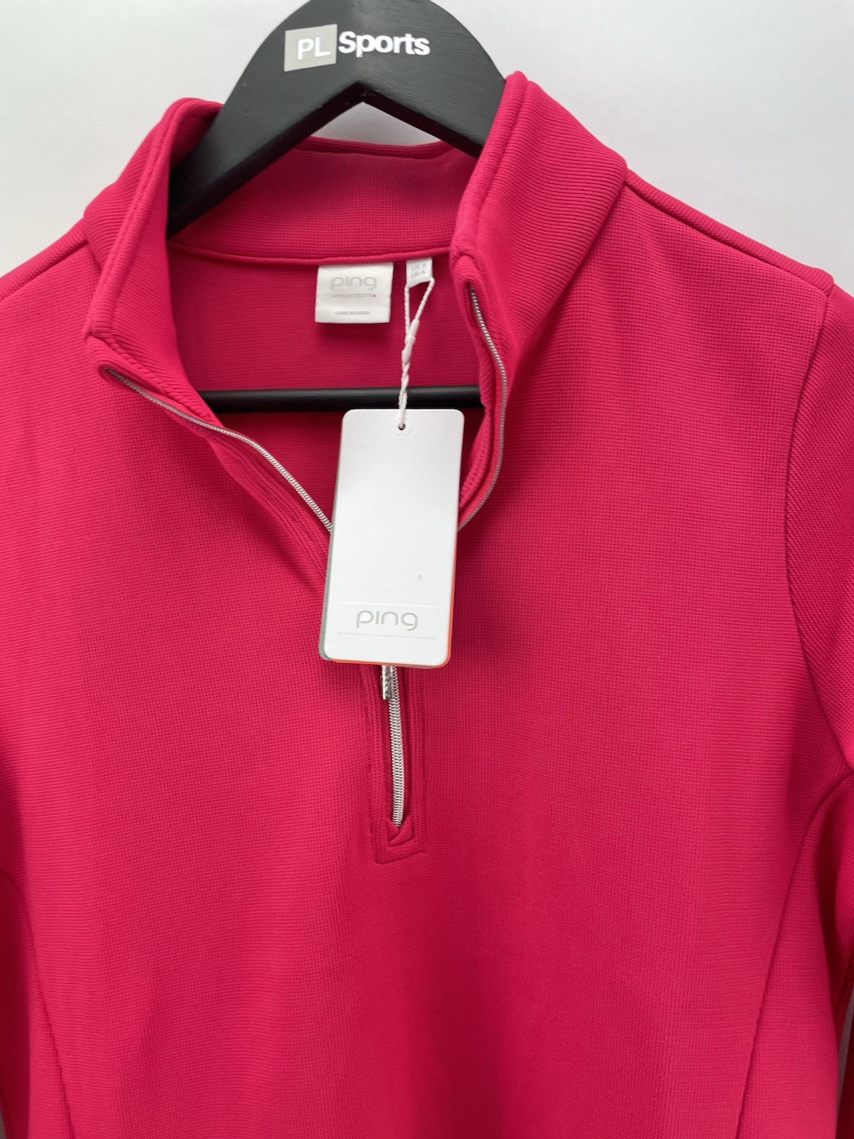 Ping Golf Ladies Pullover Lyla Size UK 8 /1/2 Zip /Pink /New /281023