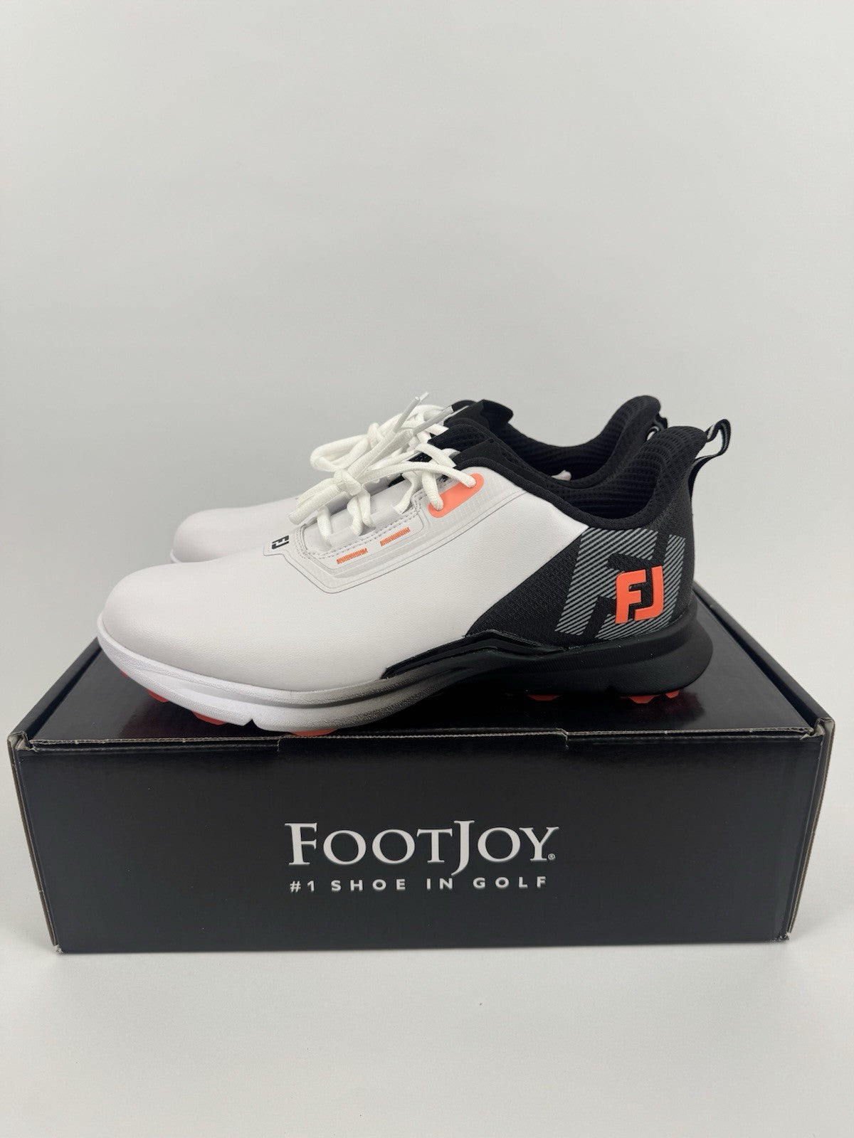 FootJoy Fuel Golf Shoes Men's UK Size 7 White Black Orange Lightweight/312910