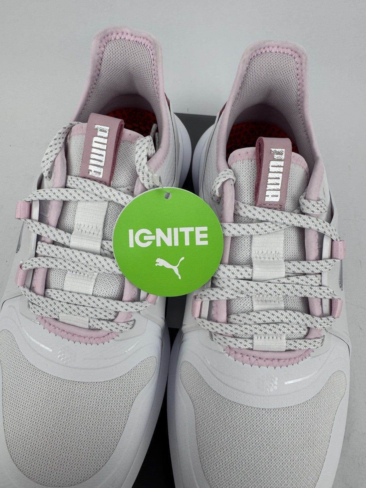 Puma Women's Ignite Fasten8 Trainers Size UK 5 White Pink Golf Shoes/320396