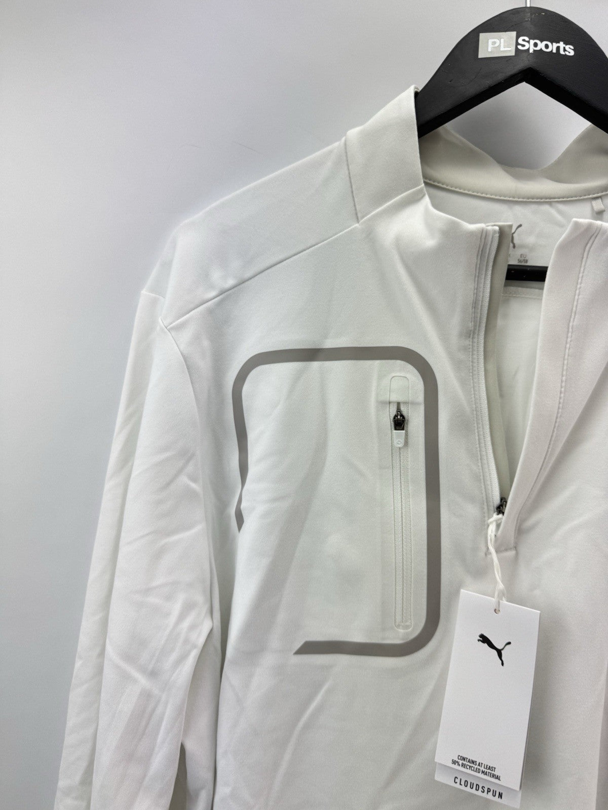 Puma Golf Mens 1/4 Zip Pullover Cloudspun Tech UK XL /White /New /294902
