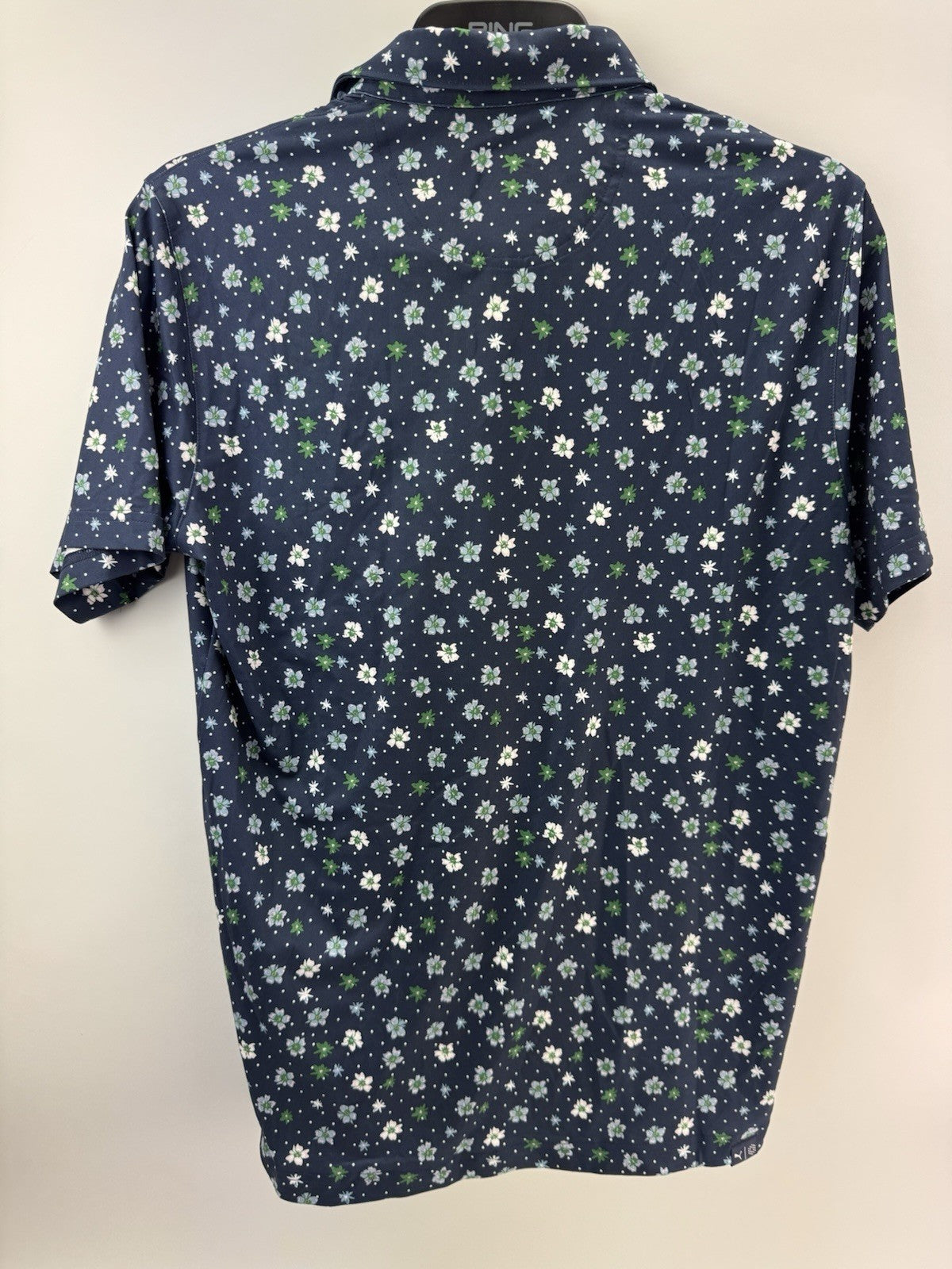 Puma Golf Mens Polo Shirt Cloudspun Floral UK Small /Navy /New /256367
