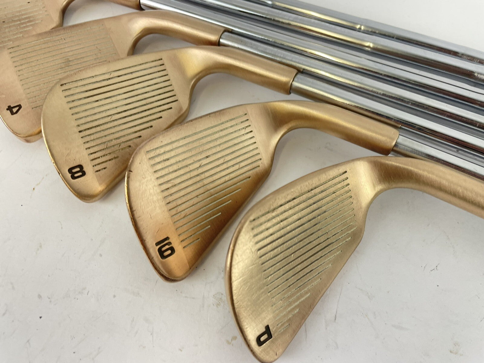 Prima III Golf Copper Irons Made In USA 4-PW Regular Steel /Left /New Grips/62978