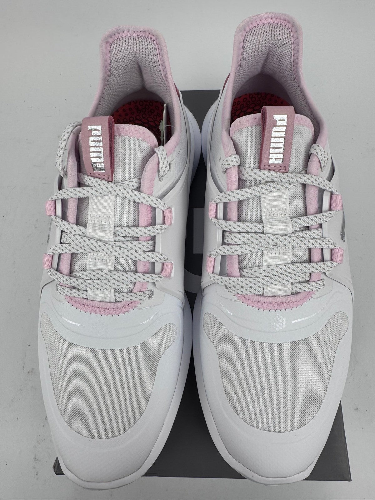 Puma Women's Ignite Fasten8 Trainers Size UK 5 White Pink Golf Shoes/320384
