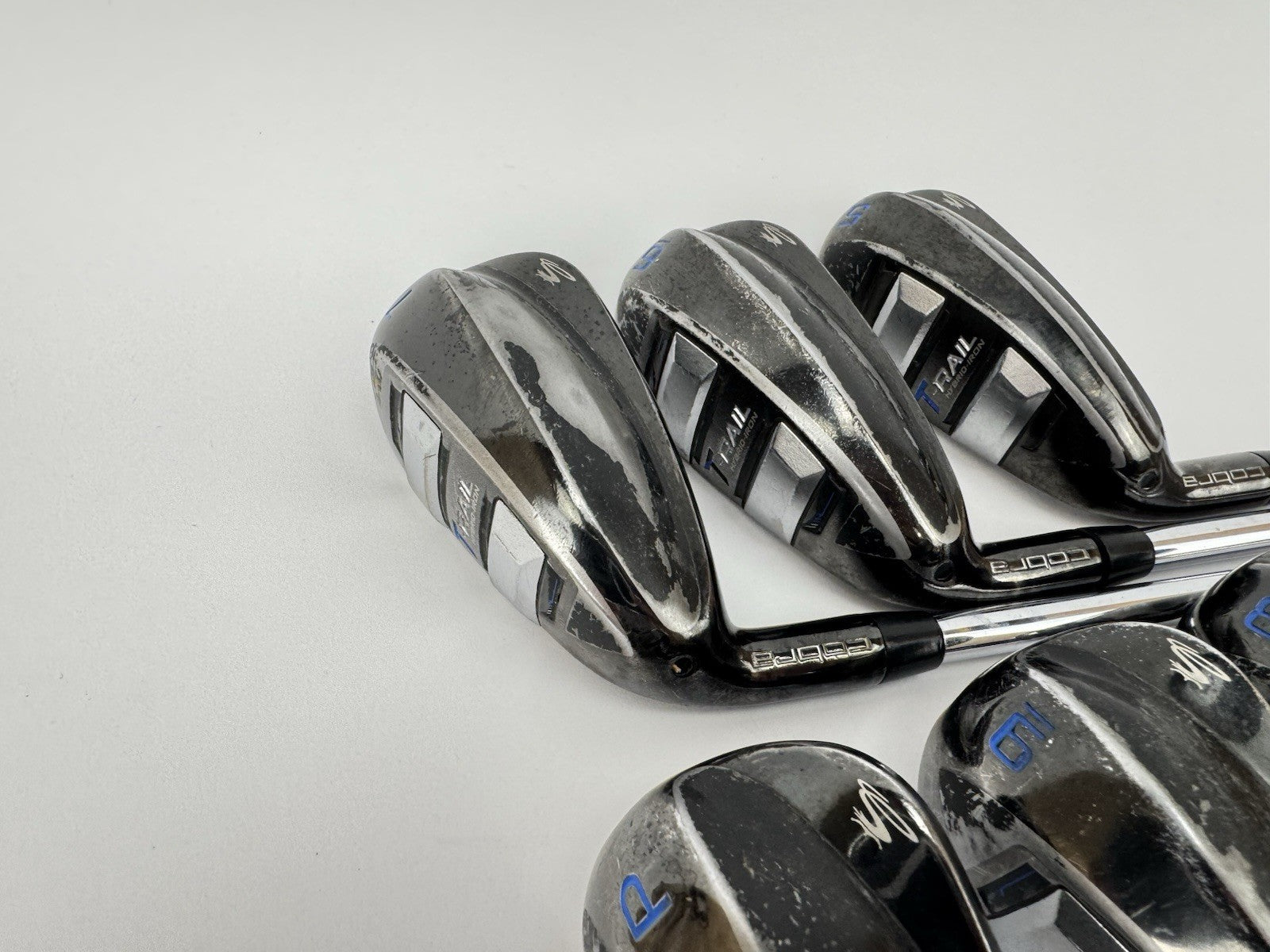 Cobra T Rail Irons Left Handed 5-PW Regular Flex Steel /Midsize Grips /356064
