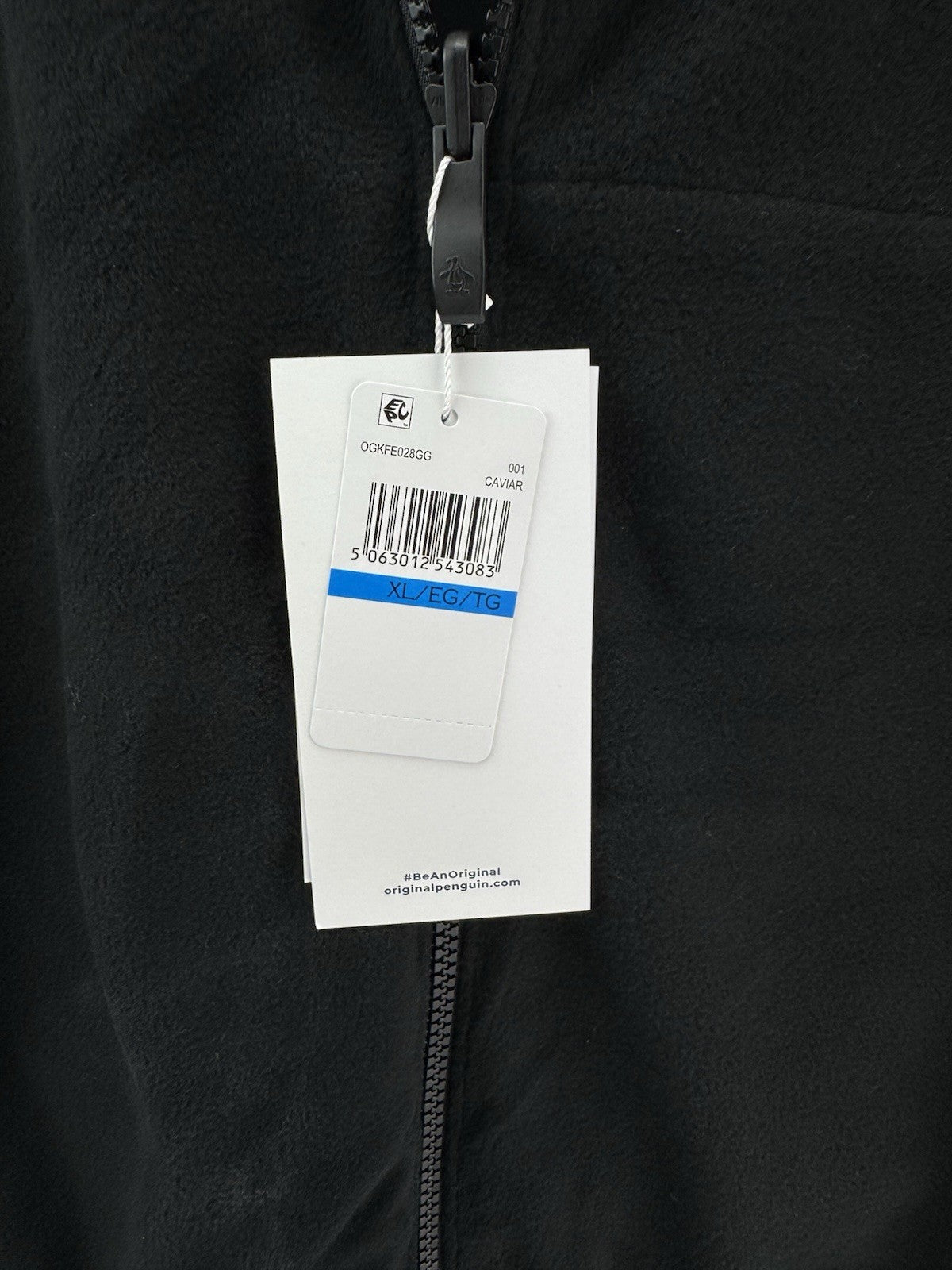 Original Penguin Golf Gilet Vest Reversible UK XL /Fleece /Black /New /305167