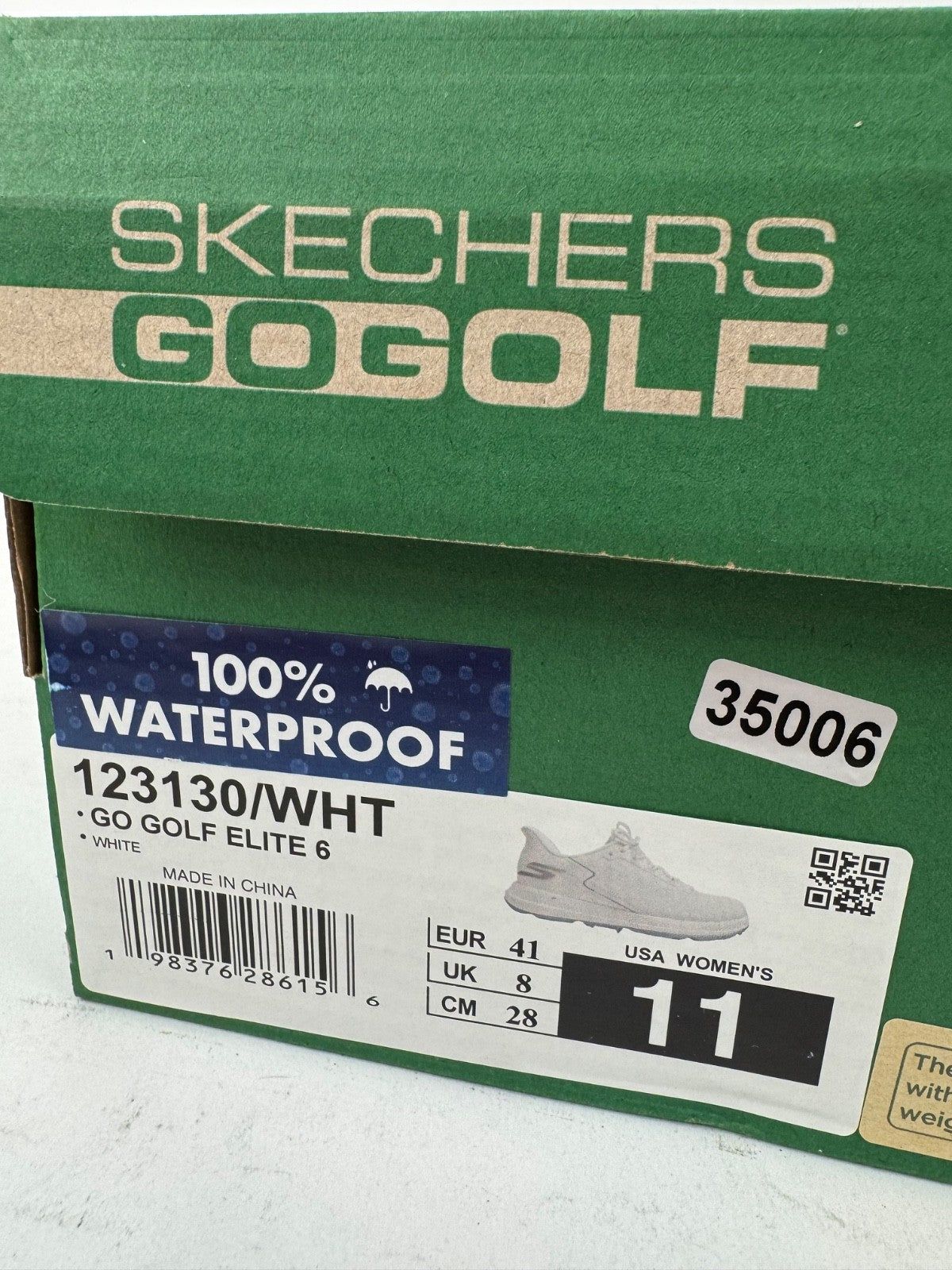 Skechers Go Golf Elite 6 Women's Golf Shoes Size UK 8 Waterproof White/350068